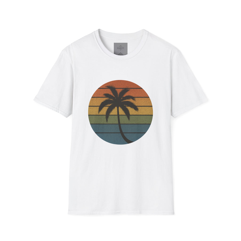 Sunset Palm Unisex T-Shirt, Softstyle Tee, Inspirational Shirt, Heartfelt Gift