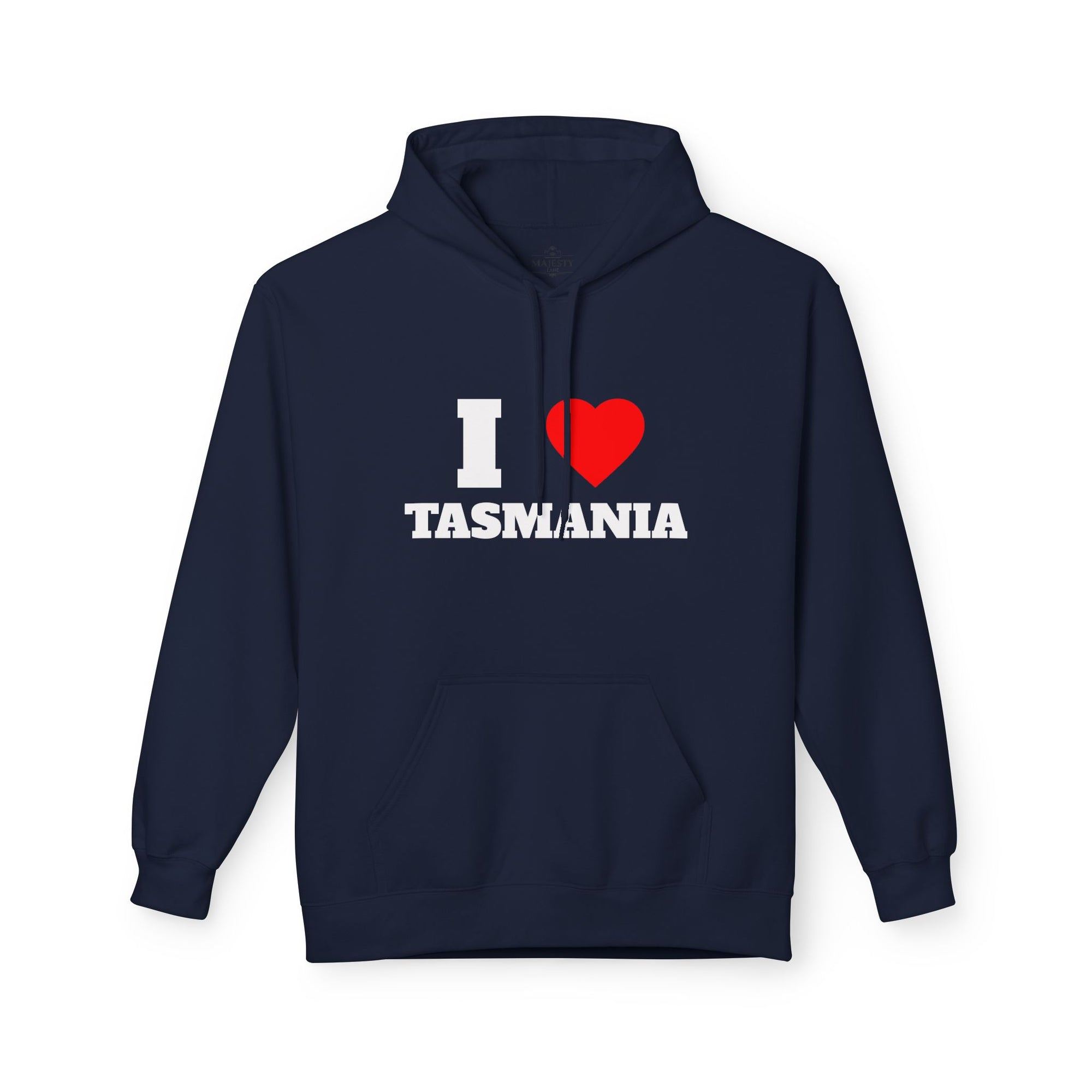 'I Love Tasmania' Unisex Softstyle Fleece Hoodie, Cozy Gift, Streetwear, Unique Fashion, Casual Wear, Lounge Essential