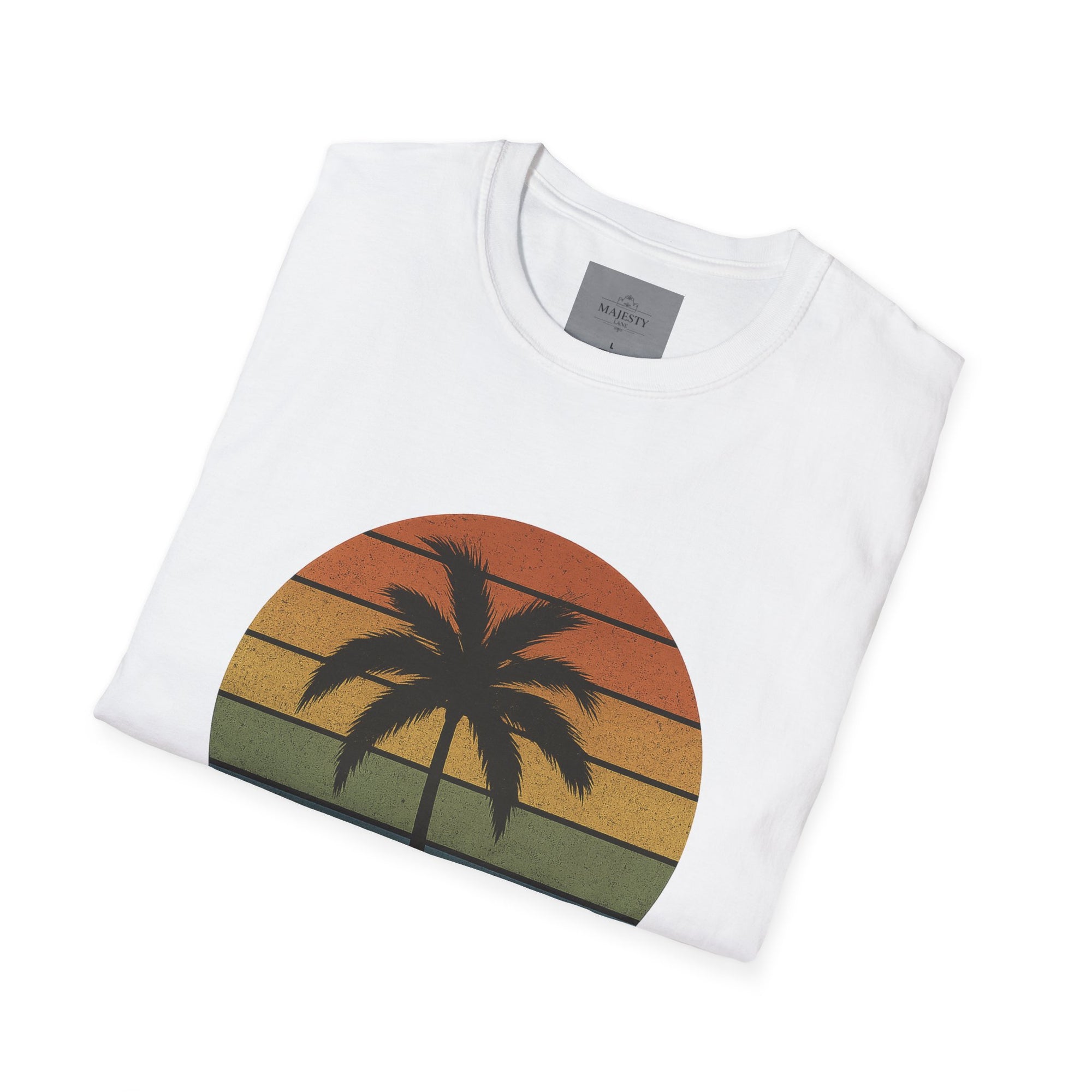 Sunset Palm Unisex T-Shirt, Softstyle Tee, Inspirational Shirt, Heartfelt Gift