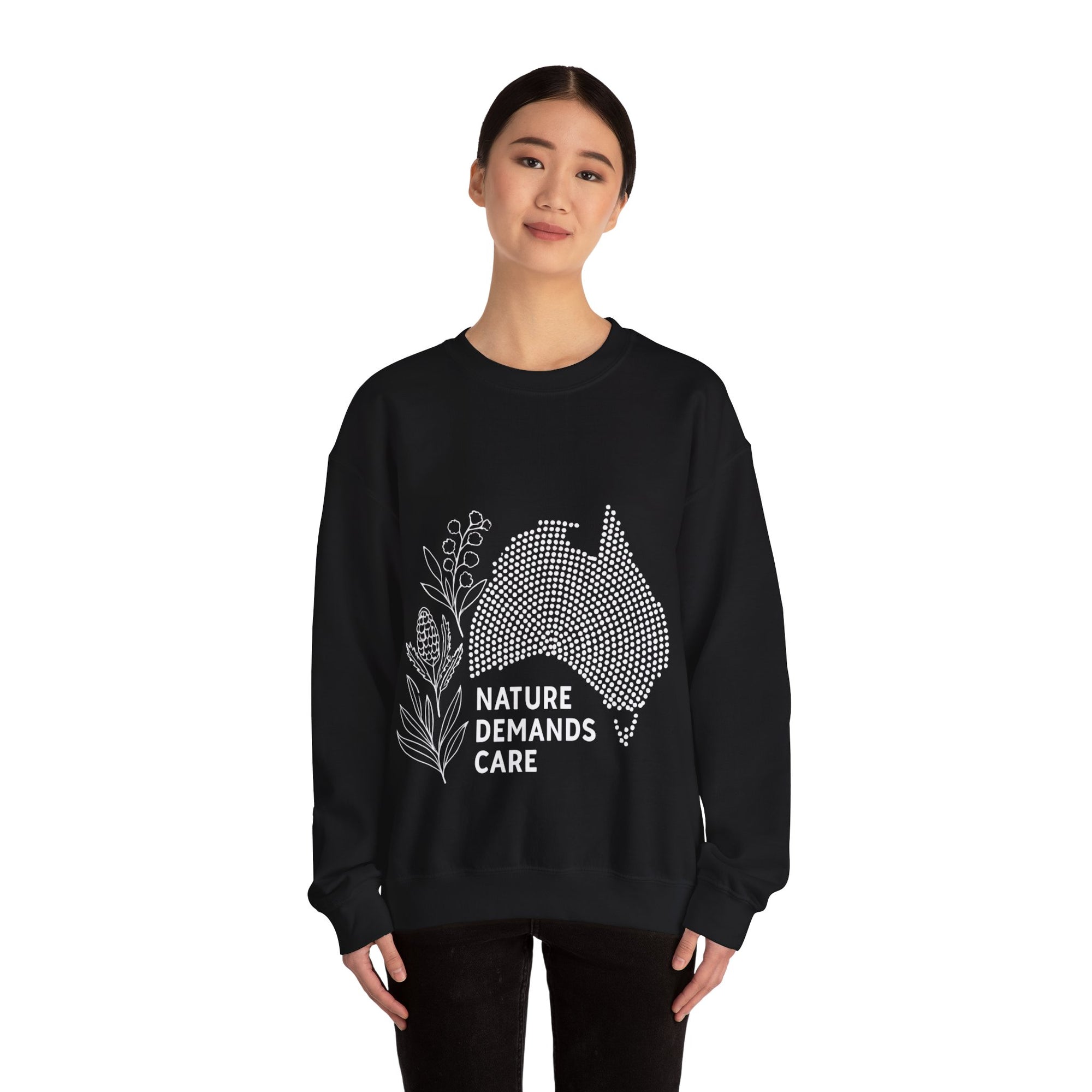 Nature Demands Care Unisex Crewneck Sweatshirt | Cozy Gift for Travelers, Fashion Lovers, Tasmania Souvenir, Comfortable Sweatshirt, [...]