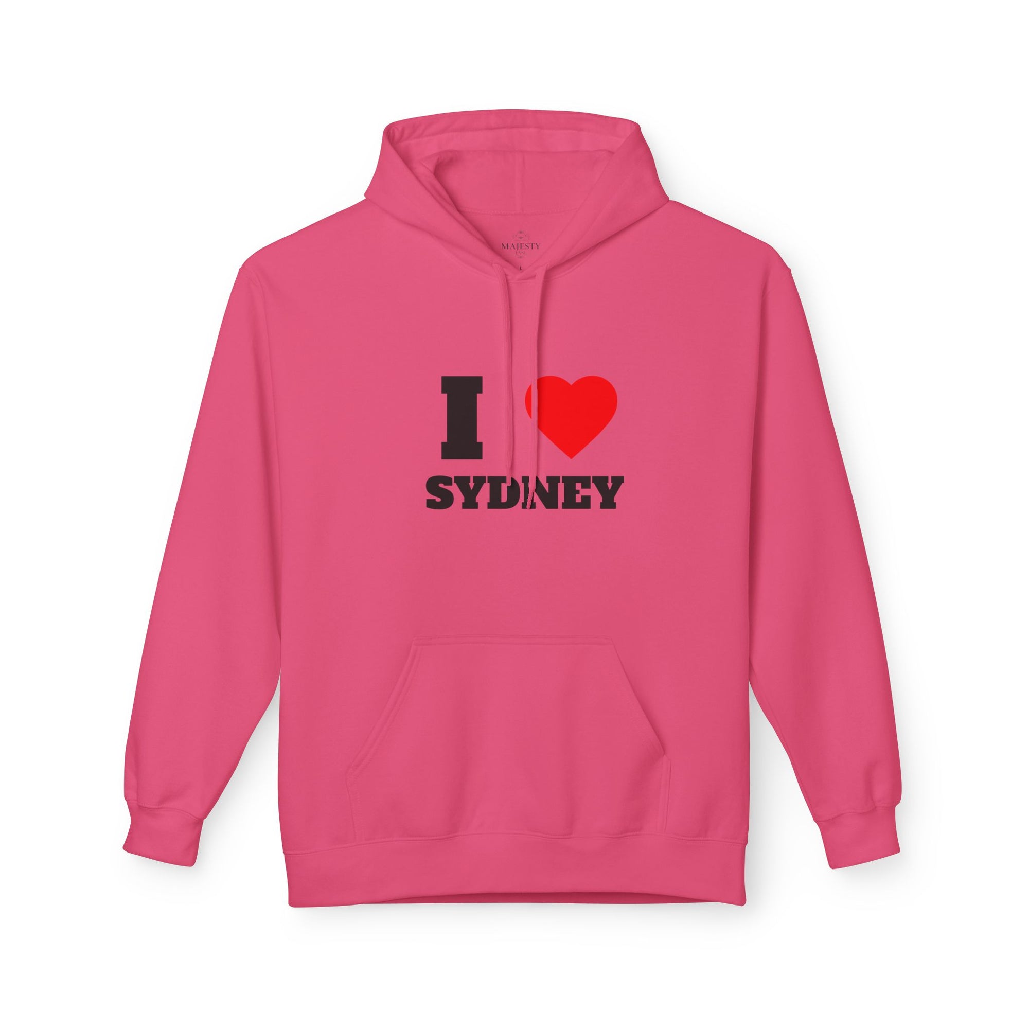 'I Love Sydney' Unisex Softstyle Fleece Hoodie, Cozy Gift, Streetwear, Unique Fashion, Casual Wear, Lounge Essential