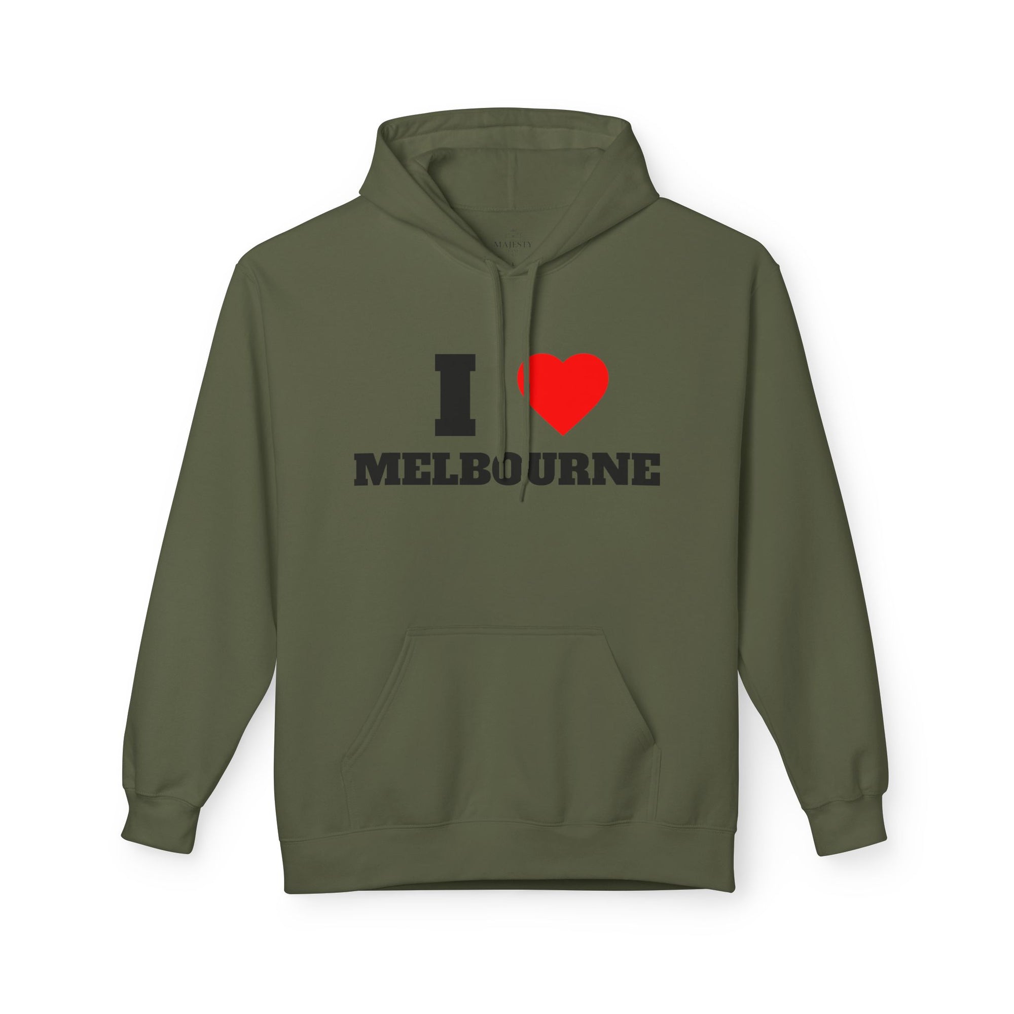 'I Love Melbourne' Unisex Softstyle Fleece Hoodie, Cozy Gift, Streetwear, Unique Fashion, Casual Wear, Lounge Essential