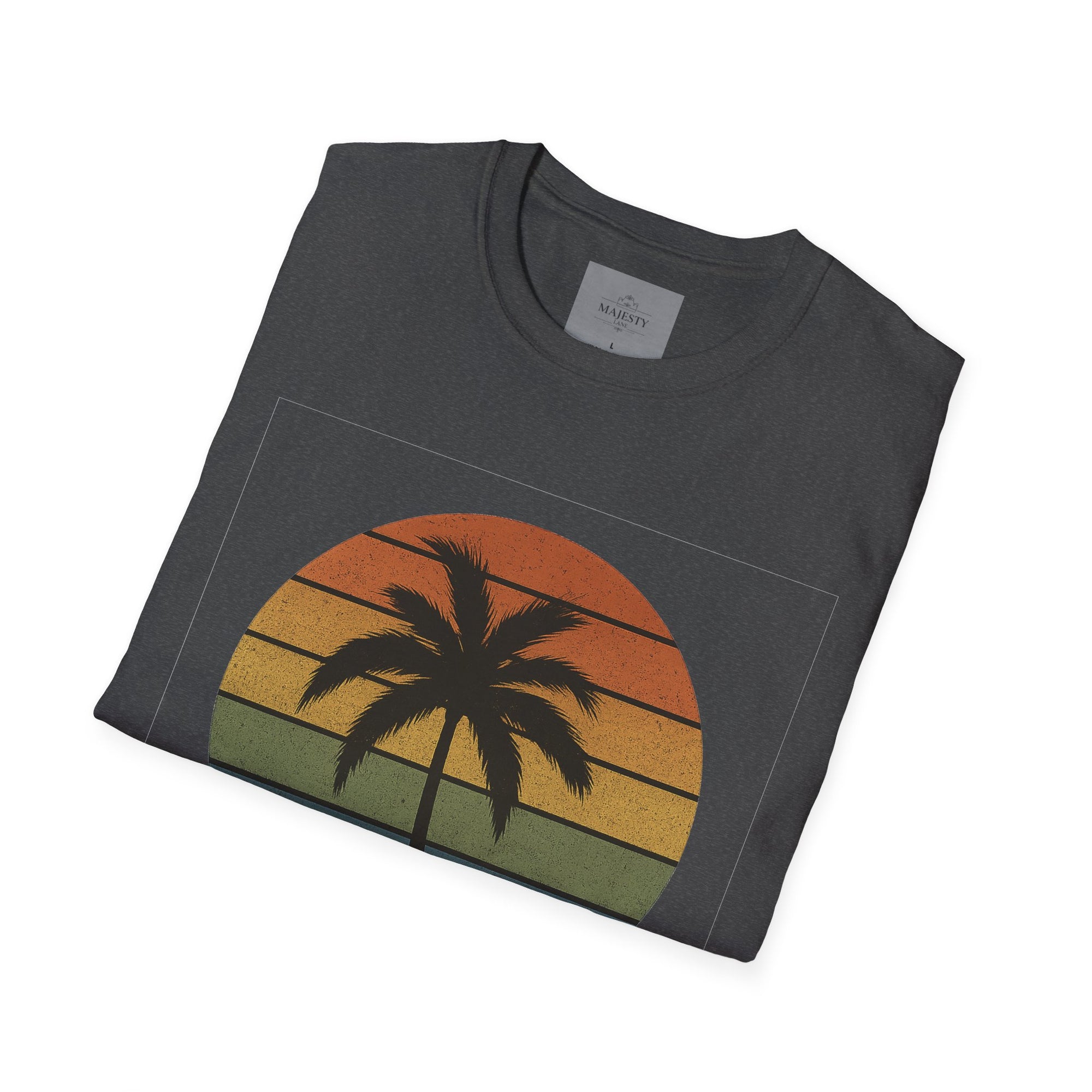 Sunset Palm Unisex T-Shirt, Softstyle Tee, Inspirational Shirt, Heartfelt Gift
