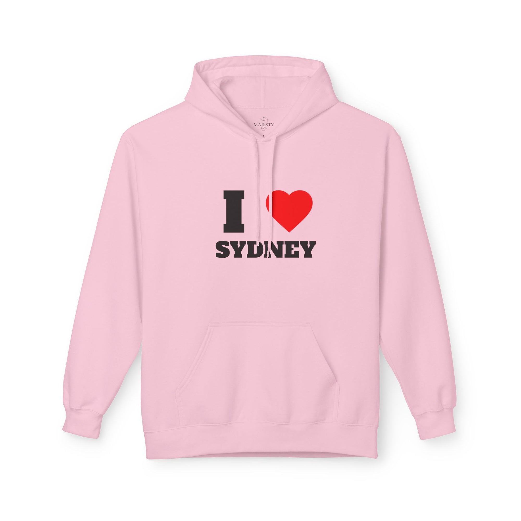 'I Love Sydney' Unisex Softstyle Fleece Hoodie, Cozy Gift, Streetwear, Unique Fashion, Casual Wear, Lounge Essential