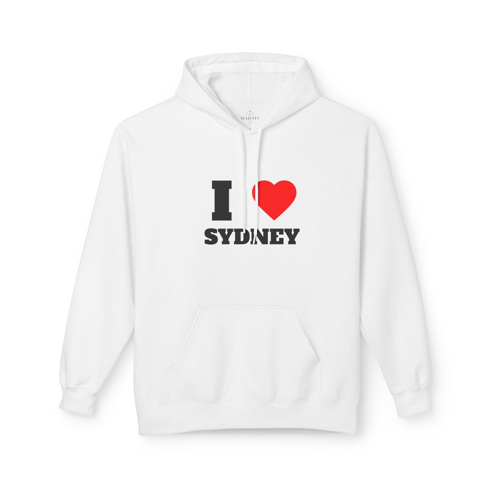 'I Love Sydney' Unisex Softstyle Fleece Hoodie, Cozy Gift, Streetwear, Unique Fashion, Casual Wear, Lounge Essential