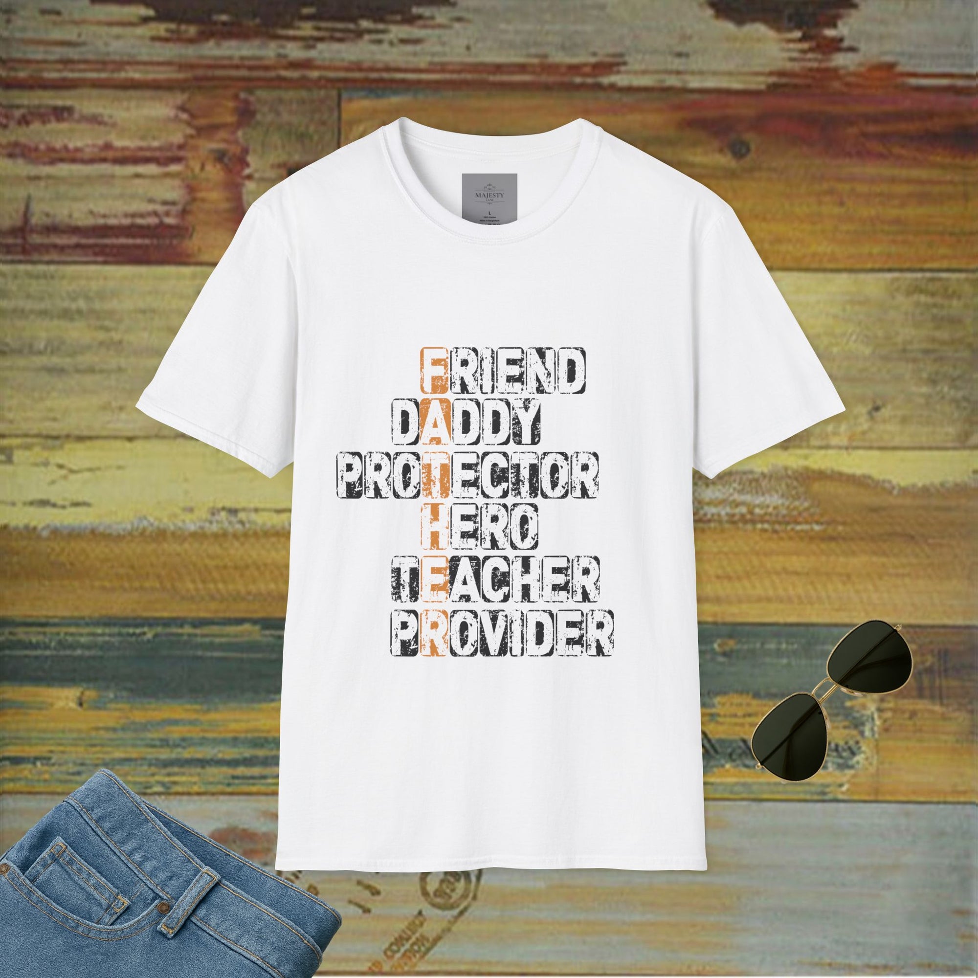 Father, Daddy, Protector..T-Shirt, Softstyle Tee