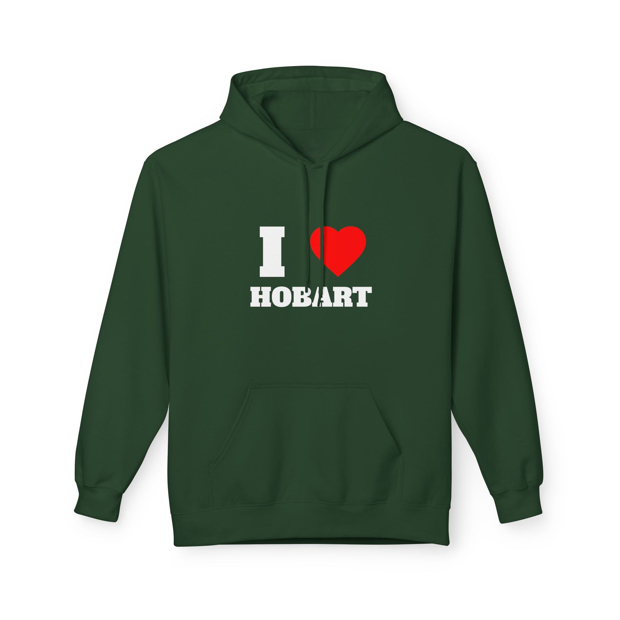 'I Love Hobart' Unisex Softstyle Fleece Hoodie, Cozy Gift, Streetwear, Unique Fashion, Casual Wear, Lounge Essential
