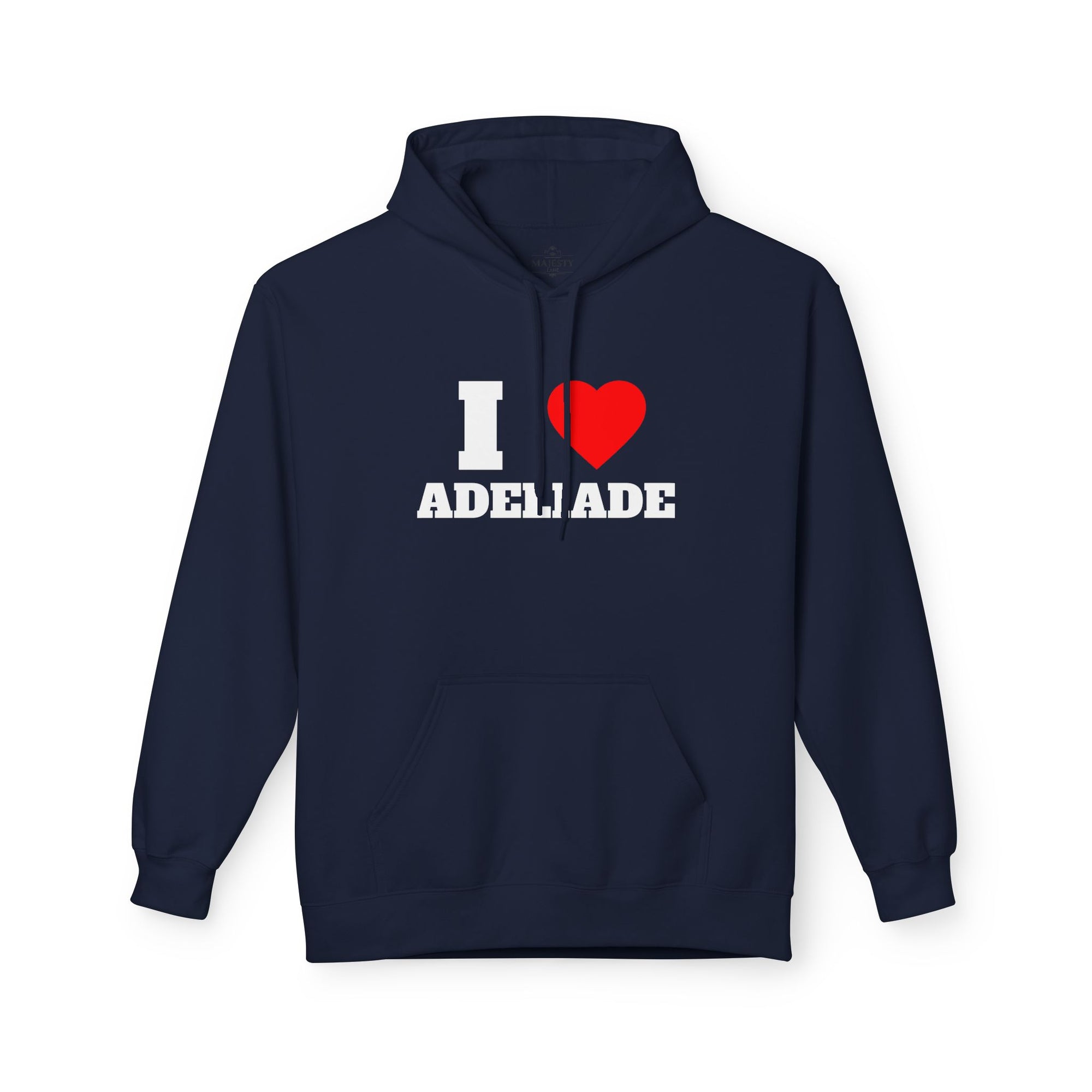 'I Love Adeliade' Unisex Softstyle Fleece Hoodie, Cozy Gift, Streetwear, Unique Fashion, Casual Wear, Lounge Essential