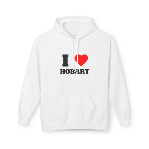 'I Love Hobart' Unisex Softstyle Fleece Hoodie, Cozy Gift, Streetwear, Unique Fashion, Casual Wear, Lounge Essential
