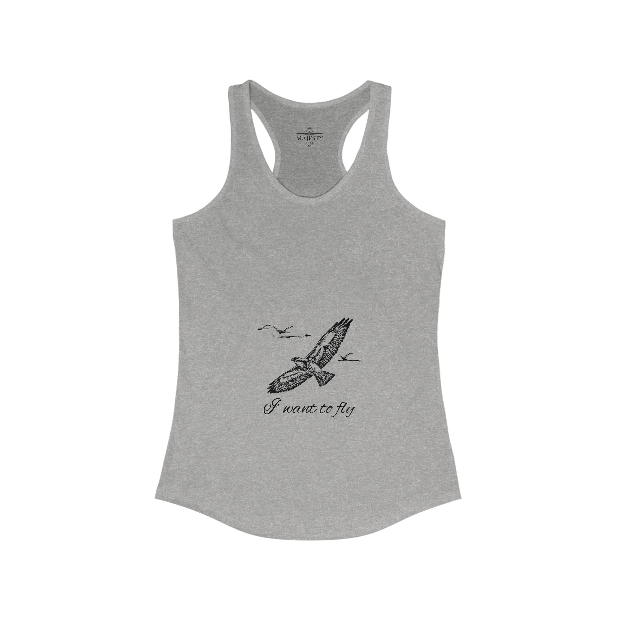 I Want to Fly Racerback Tank, Bohemian Style Top, Summer Attire, Casual Wear, Gift for Her, Festival Clothing
