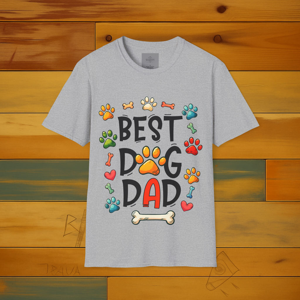Best Dog Dad T-Shirt, Softstyle Tee
