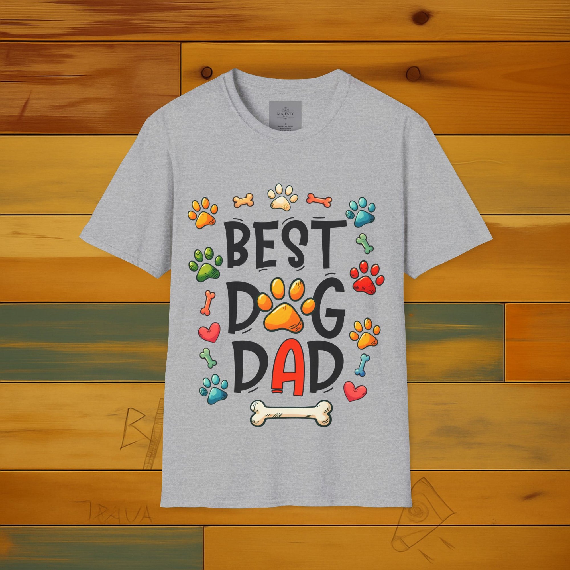 Best Dog Dad T-Shirt, Softstyle Tee