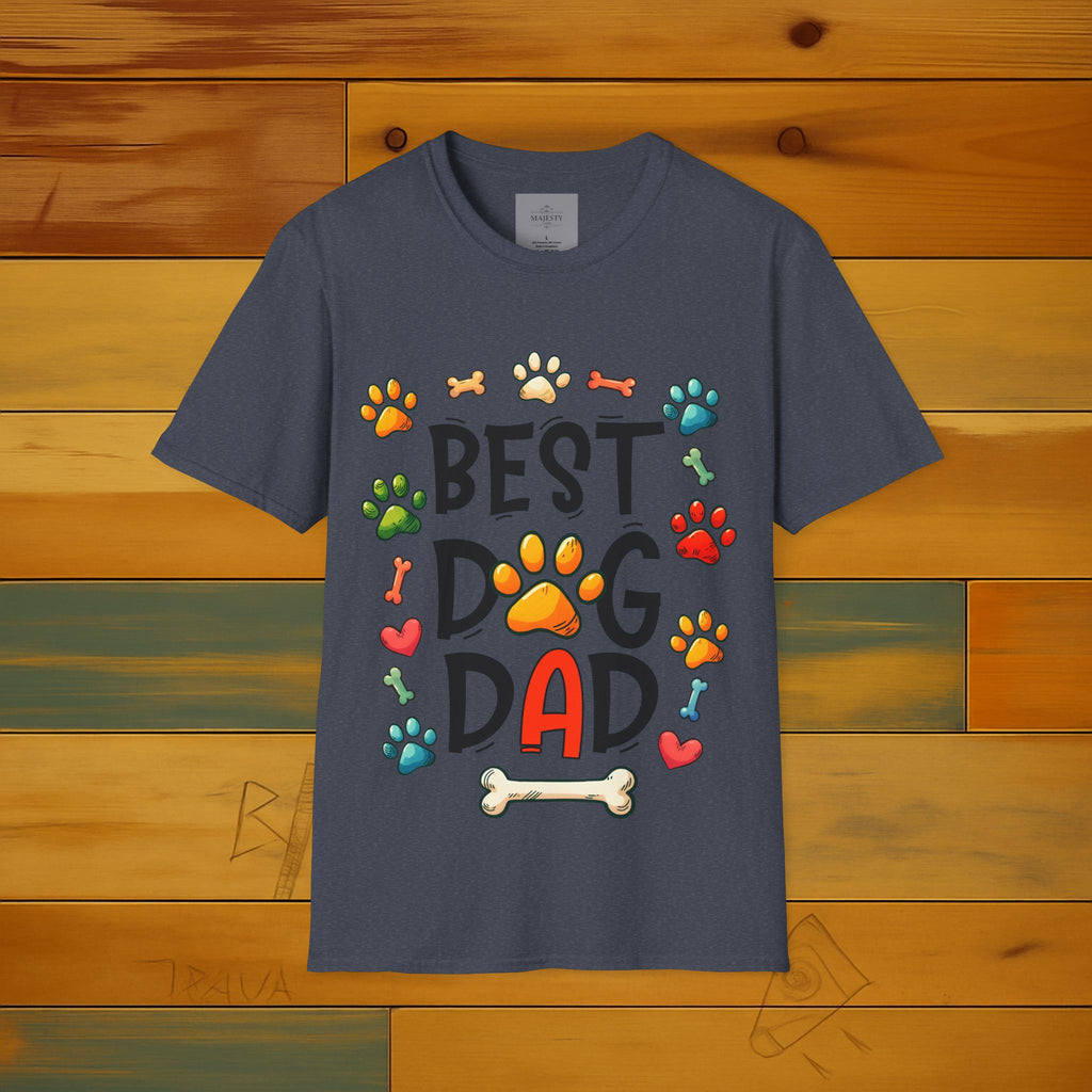 Best Dog Dad T-Shirt, Softstyle Tee