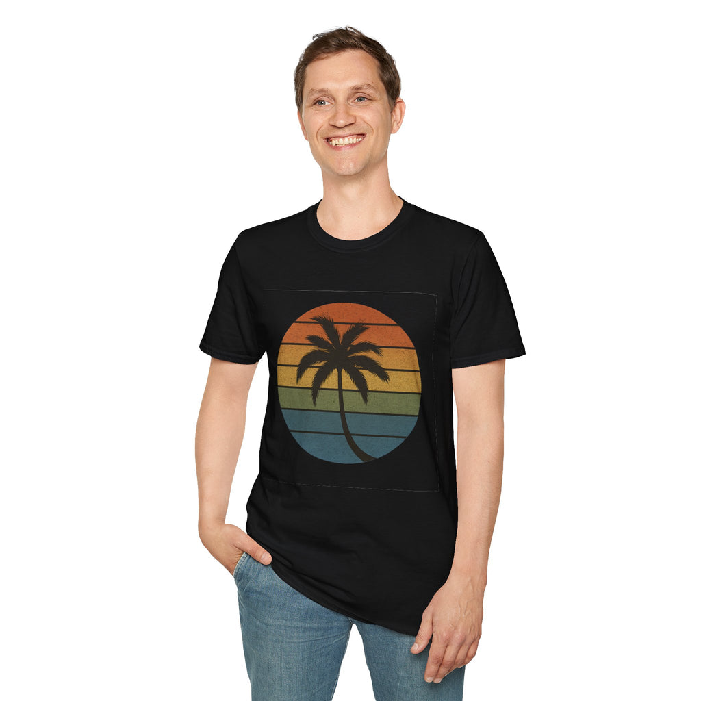 Sunset Palm Unisex T-Shirt, Softstyle Tee, Inspirational Shirt, Heartfelt Gift