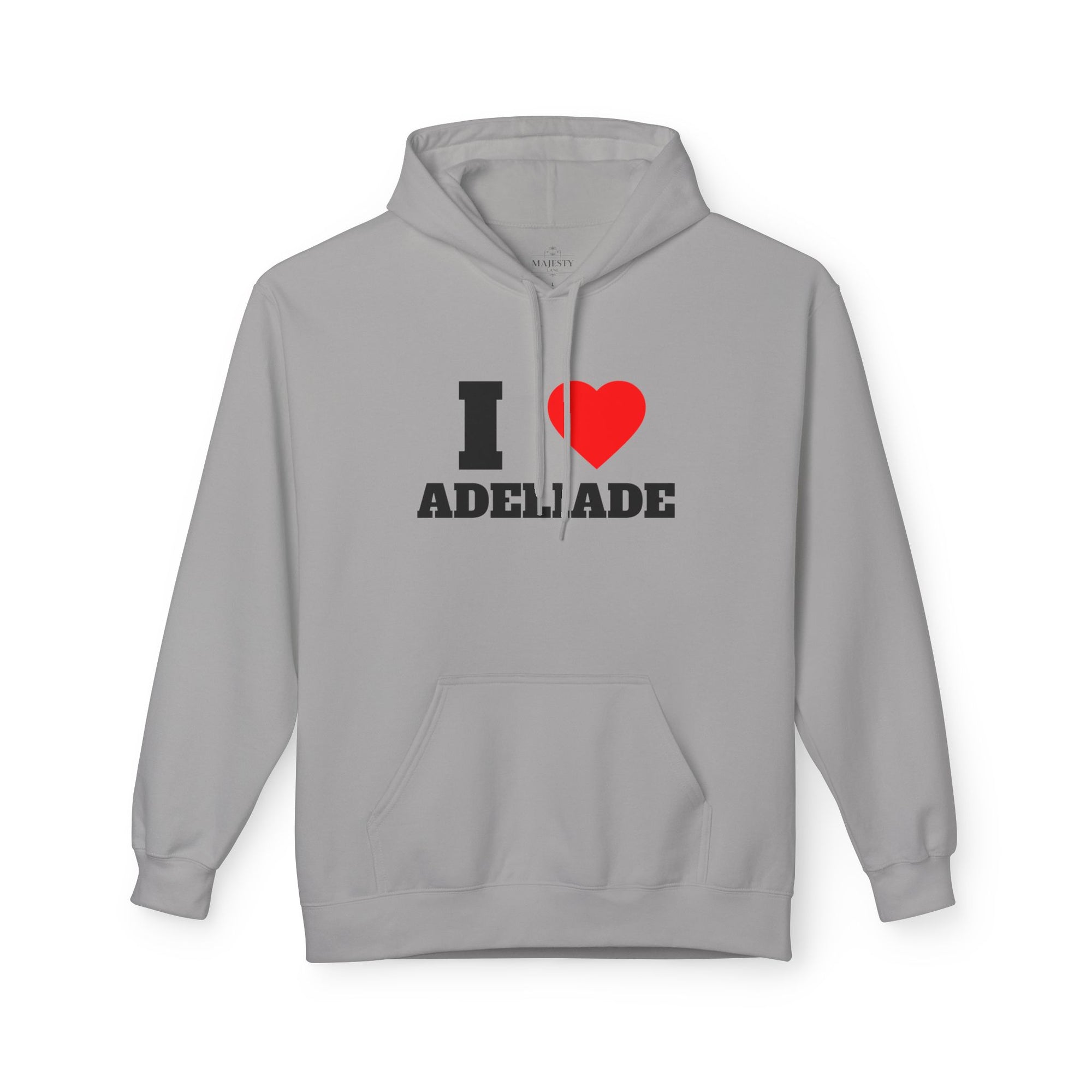'I Love Adeliade' Unisex Softstyle Fleece Hoodie, Cozy Gift, Streetwear, Unique Fashion, Casual Wear, Lounge Essential