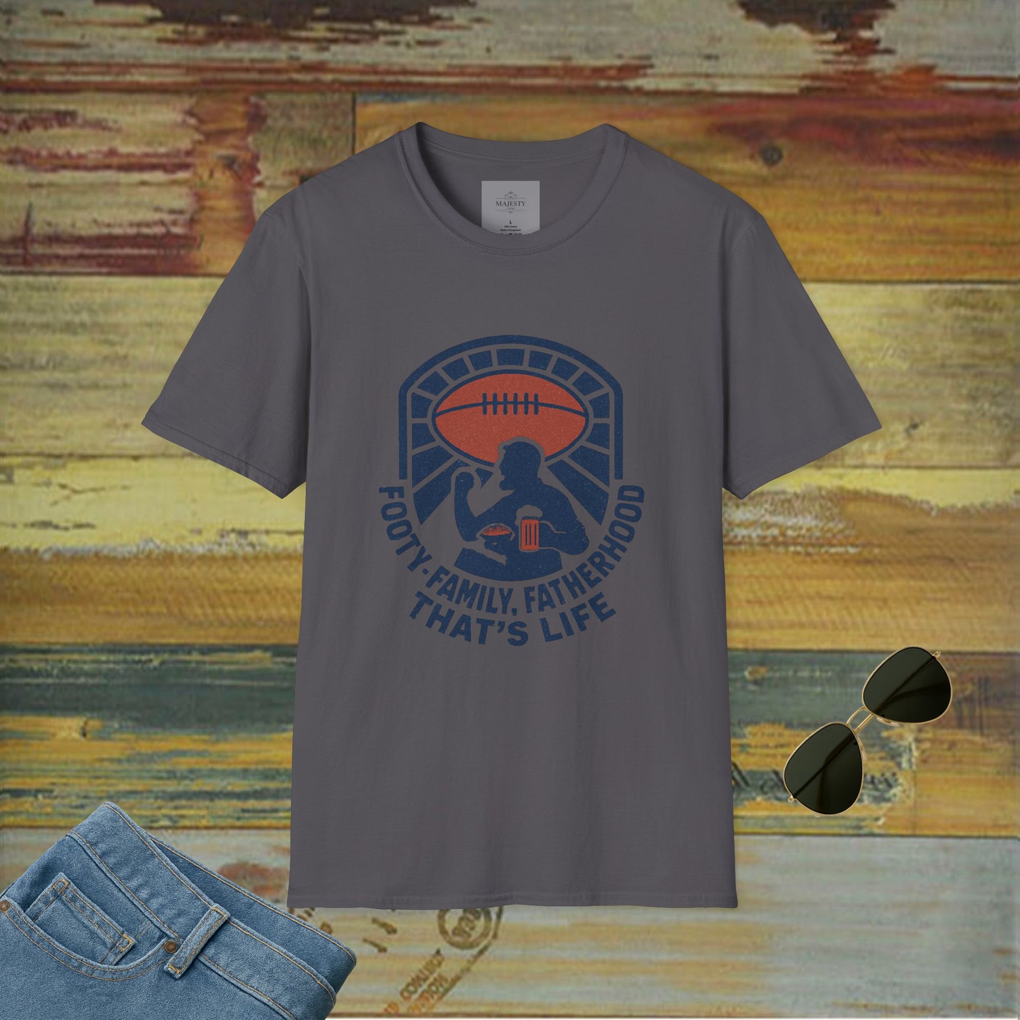 Aussie Footy Dad T-Shirt, Softstyle Tee