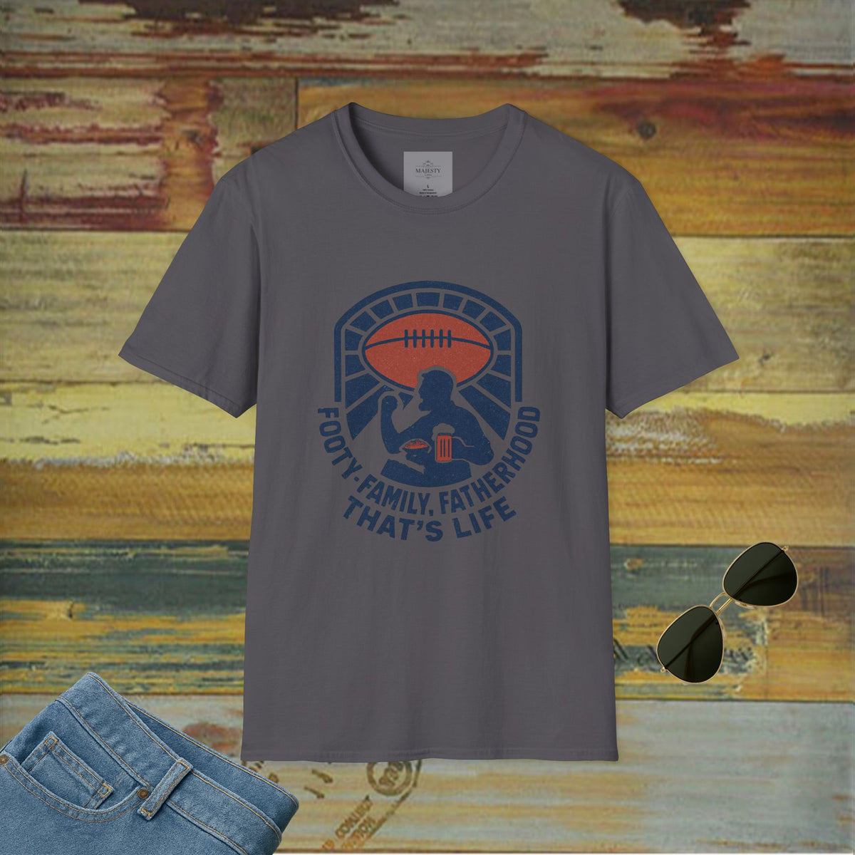 Aussie Footy Dad T-Shirt, Softstyle Tee
