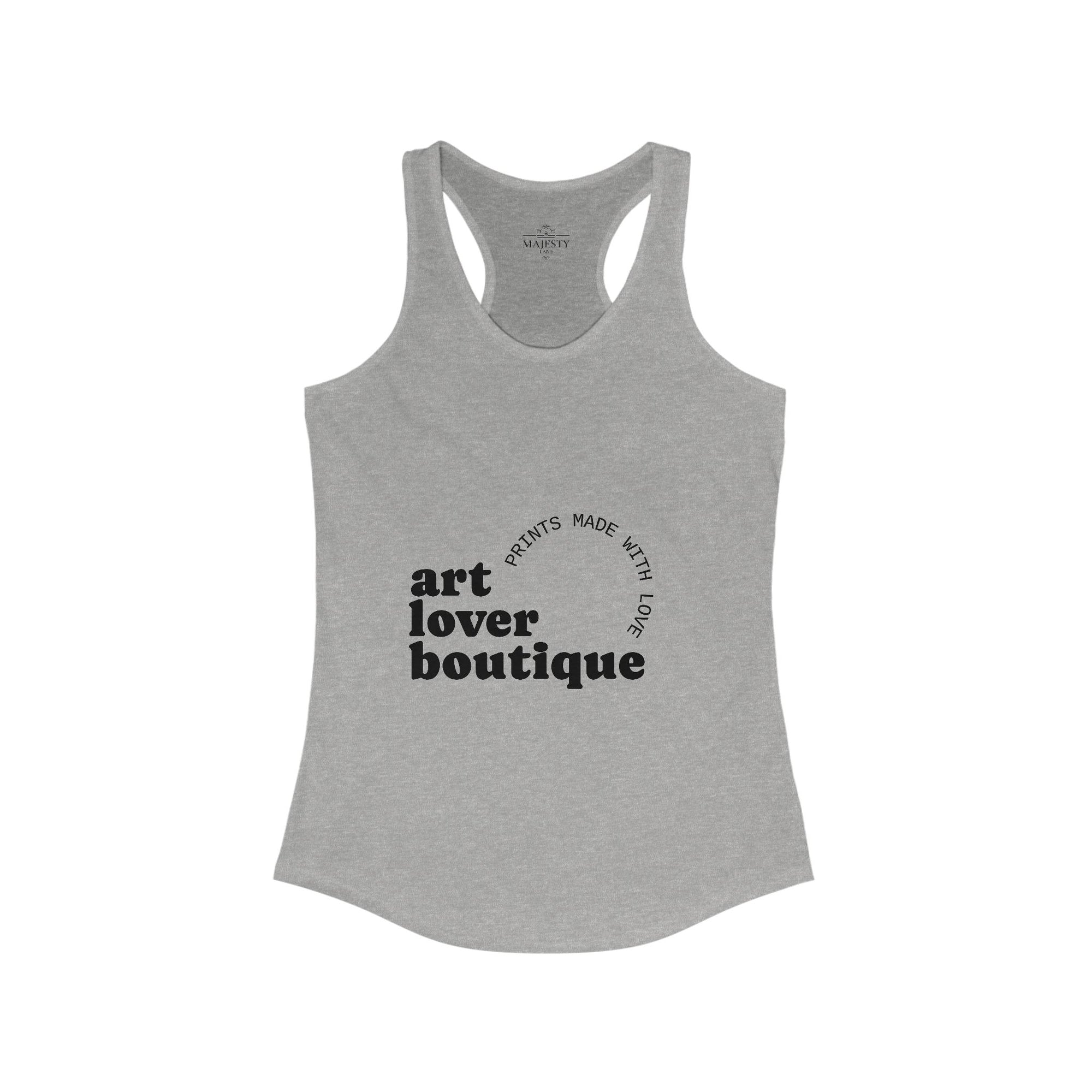 Art Lover Botique Racerback Tank, Bohemian Style Top, Summer Attire, Casual Wear, Gift for Her, Festival Clothing