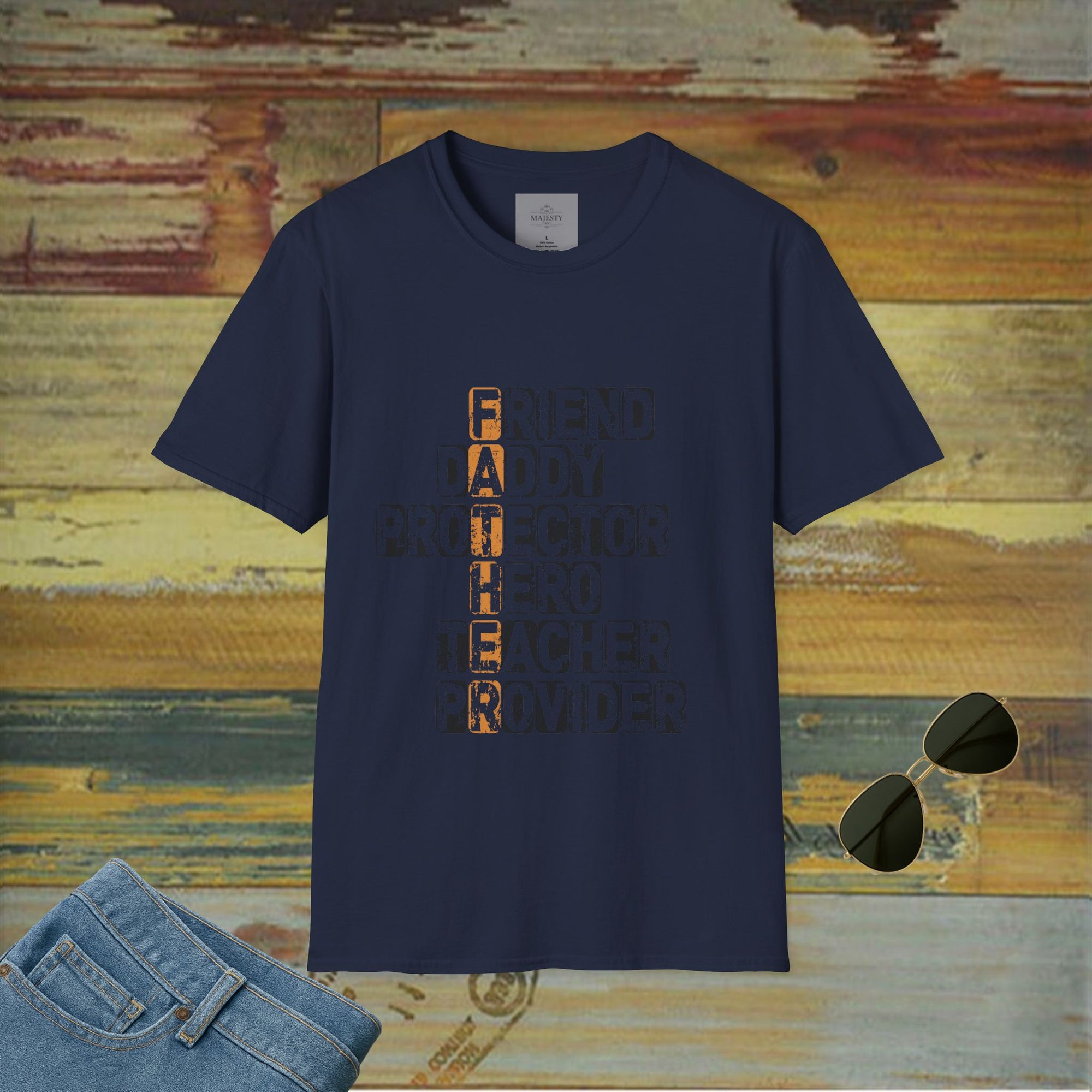 Father, Daddy, Protector..T-Shirt, Softstyle Tee
