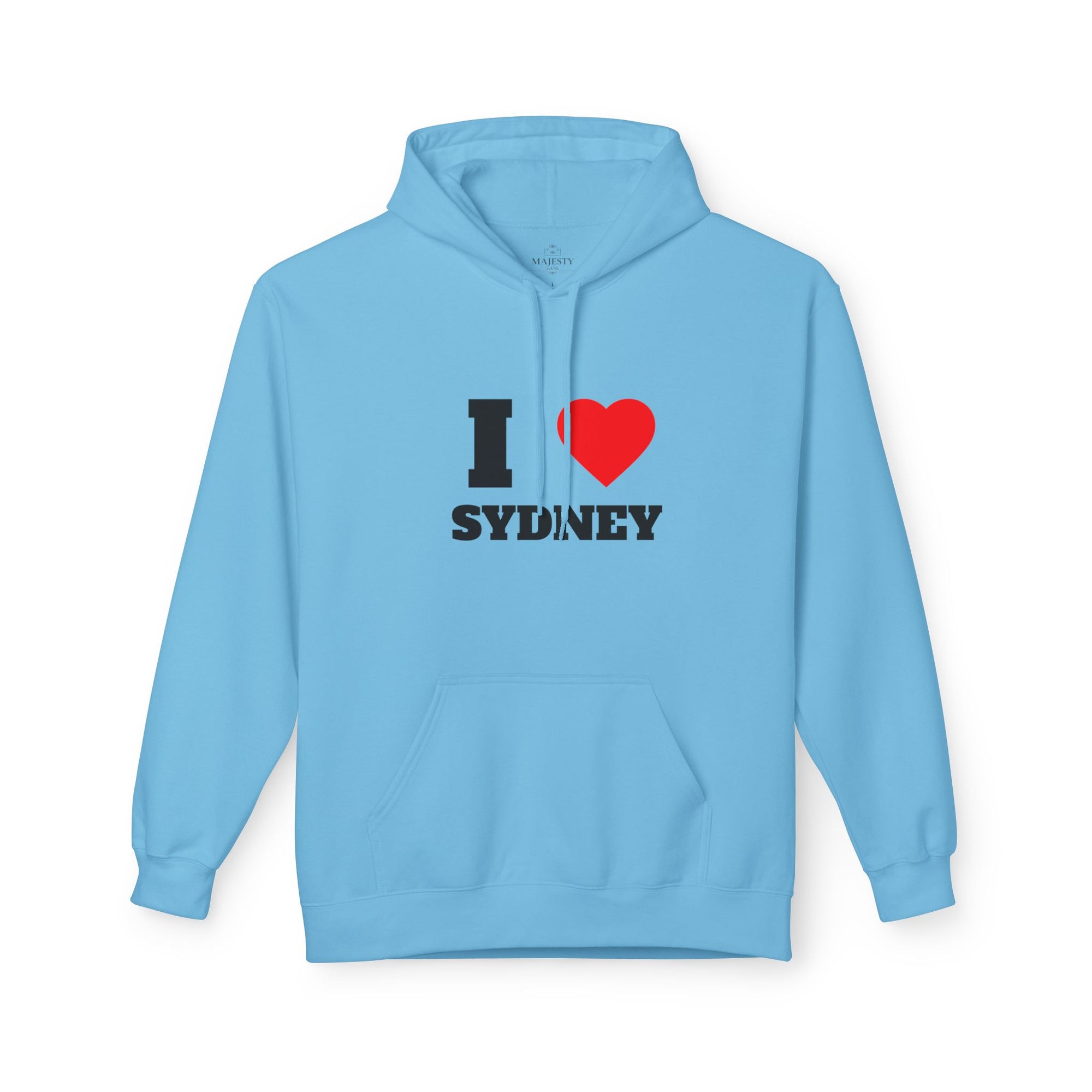 'I Love Sydney' Unisex Softstyle Fleece Hoodie, Cozy Gift, Streetwear, Unique Fashion, Casual Wear, Lounge Essential