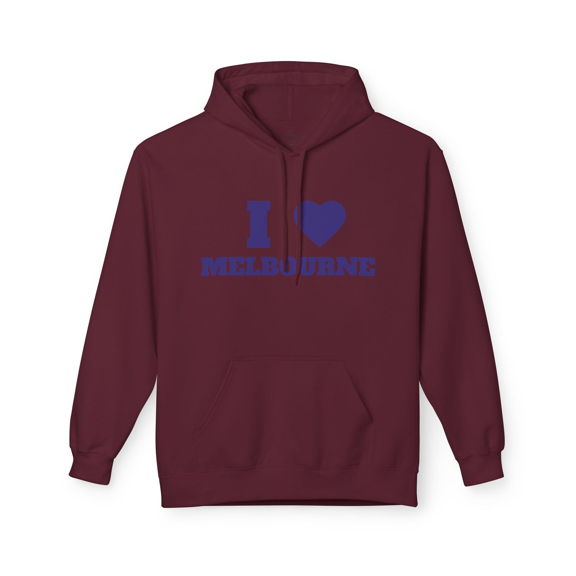 'I Love Melbourne' Unisex Softstyle Fleece Hoodie, Cozy Gift, Streetwear, Unique Fashion, Casual Wear, Lounge Essential