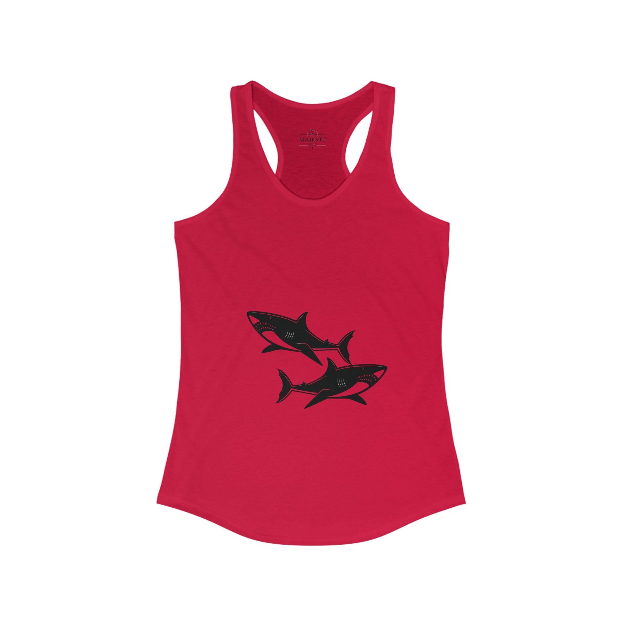 Sharks Racerback Tank, Bohemian Style Top, Summer Attire, Casual Wear, Gift for Her, Festival Clothing