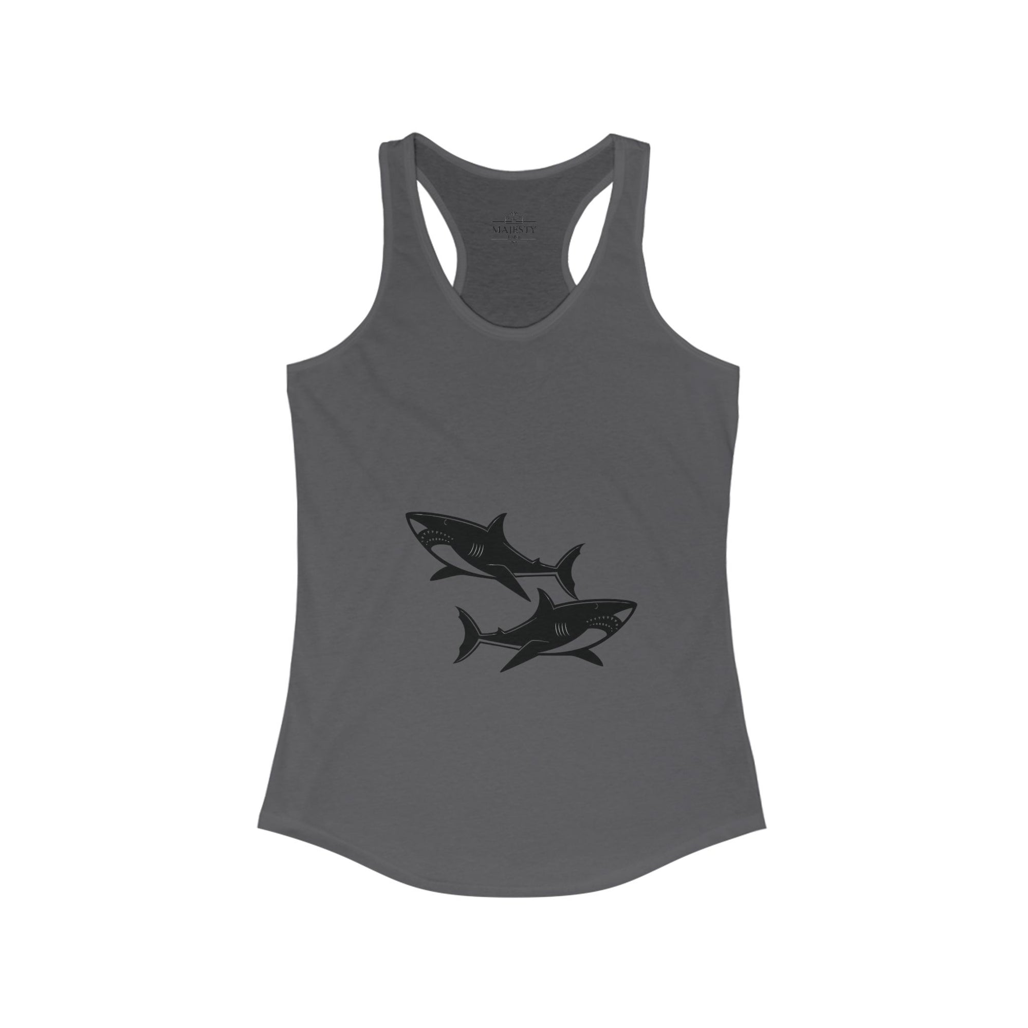 Sharks Racerback Tank, Bohemian Style Top, Summer Attire, Casual Wear, Gift for Her, Festival Clothing