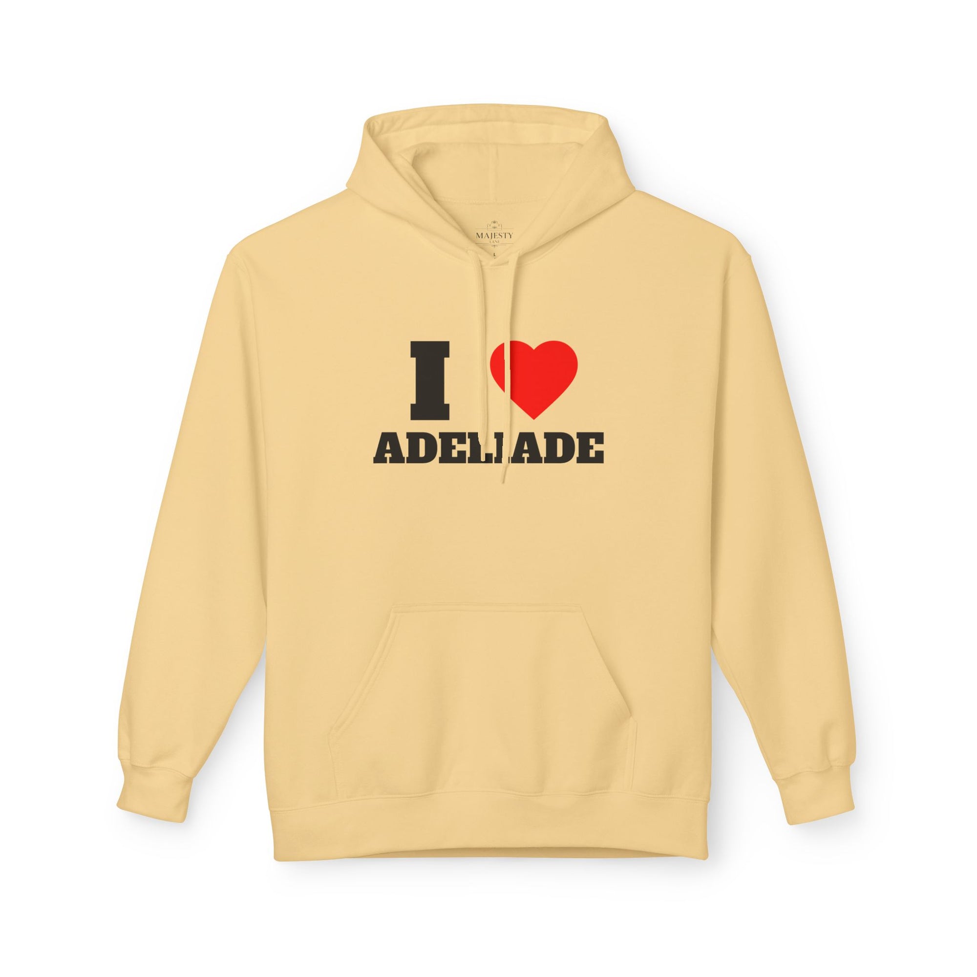 'I Love Adeliade' Unisex Softstyle Fleece Hoodie, Cozy Gift, Streetwear, Unique Fashion, Casual Wear, Lounge Essential