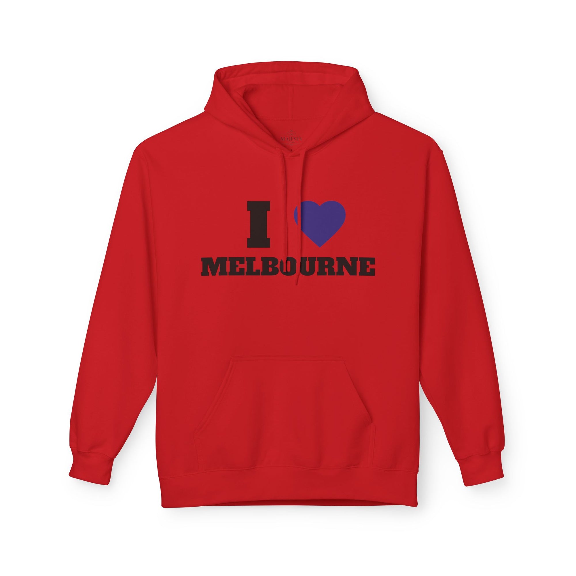 'I Love Melbourne' Unisex Softstyle Fleece Hoodie, Cozy Gift, Streetwear, Unique Fashion, Casual Wear, Lounge Essential