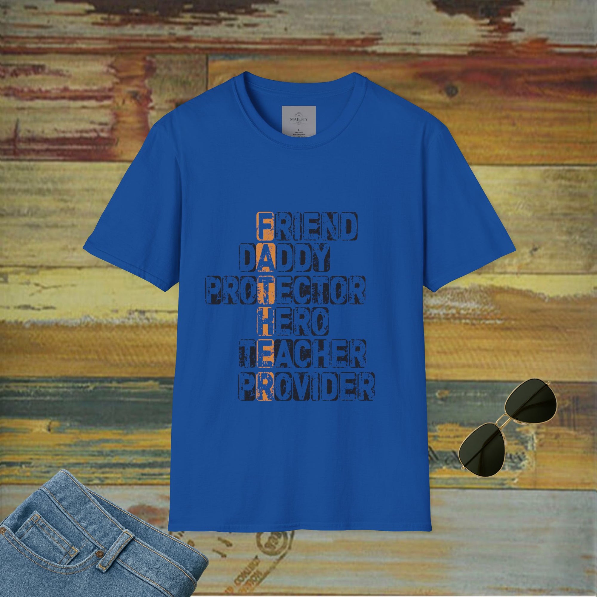 Father, Daddy, Protector..T-Shirt, Softstyle Tee