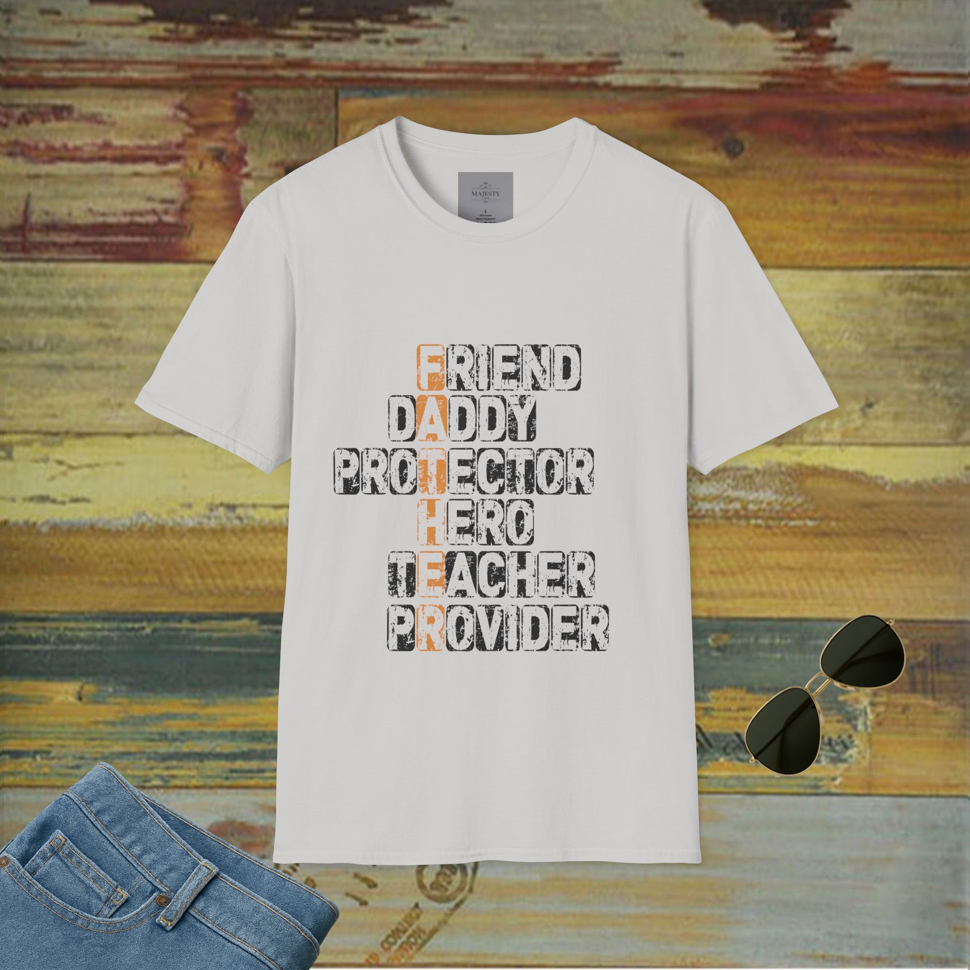 Father, Daddy, Protector..T-Shirt, Softstyle Tee