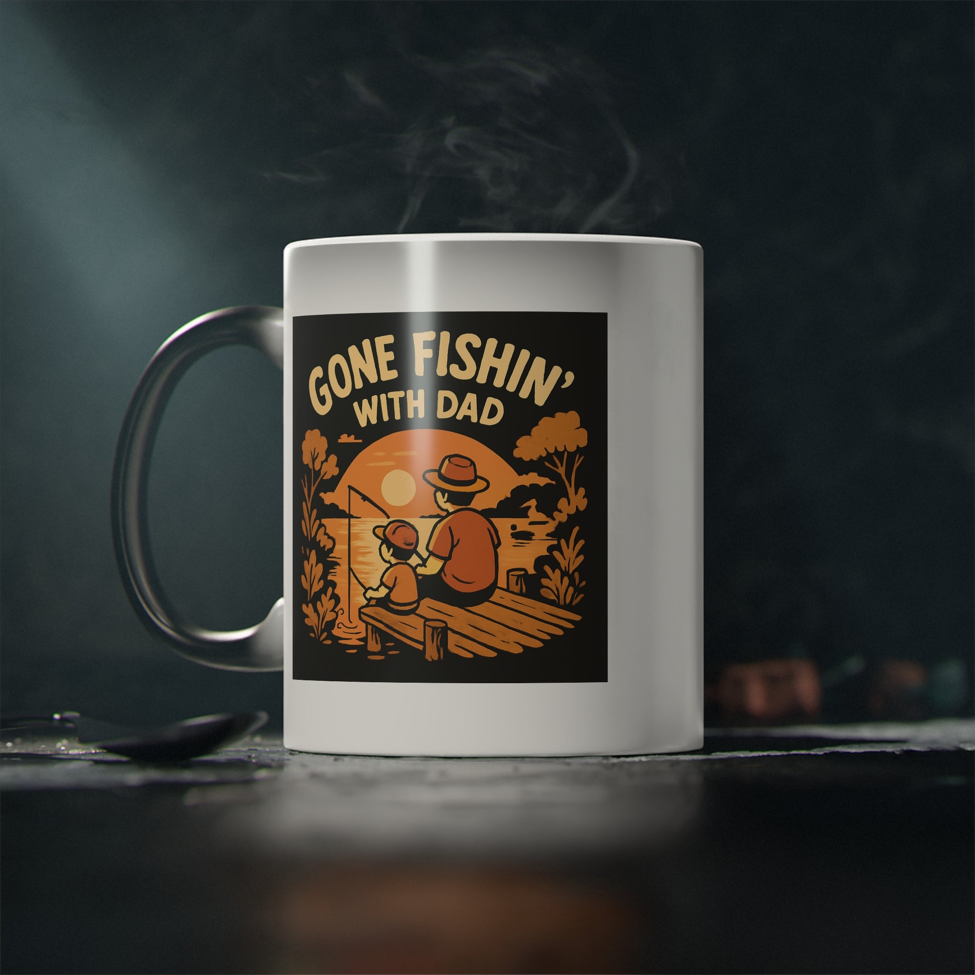 Gone Fishin with Dad Father's Day Mug