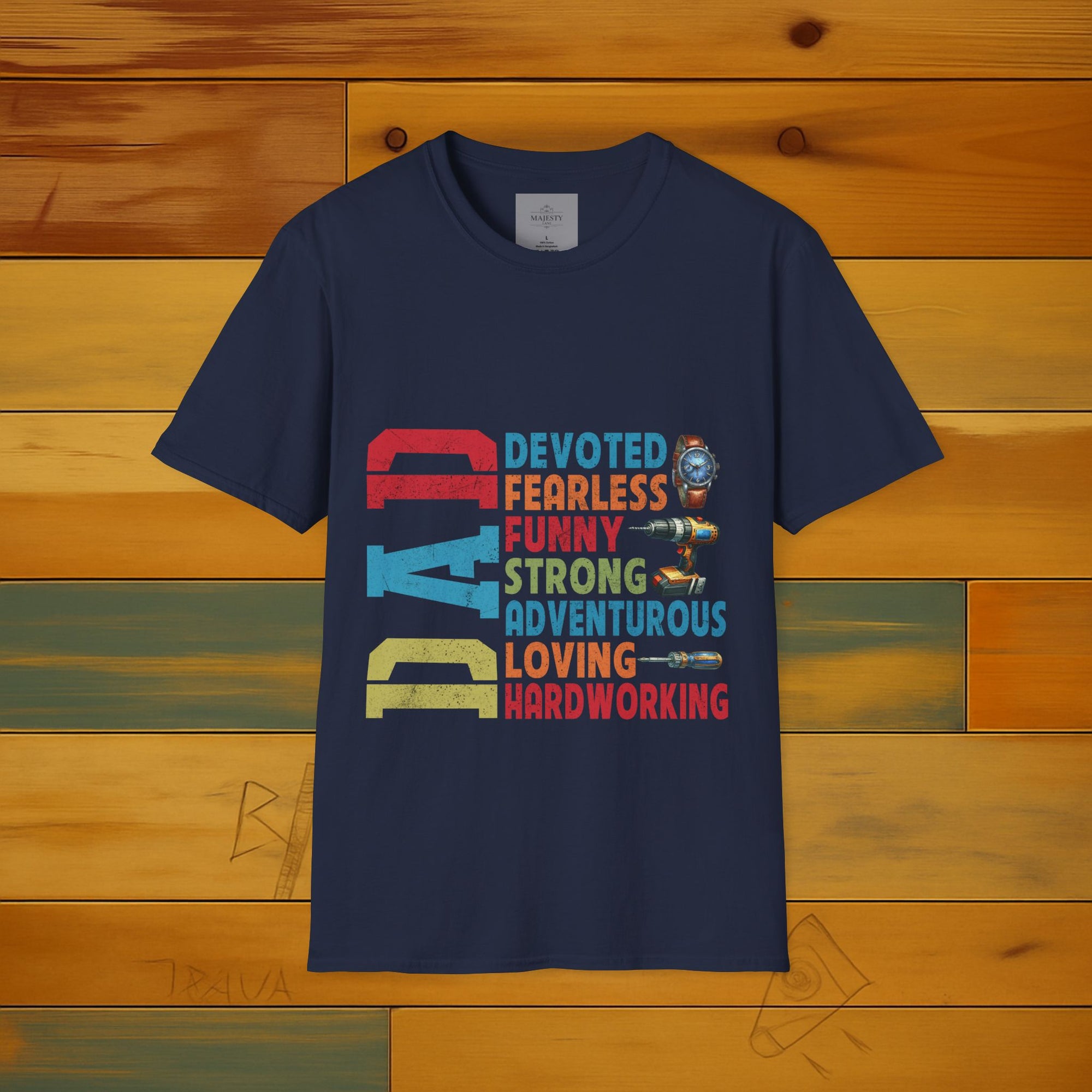Dad Devoted Fearless..T-Shirt, Softstyle Tee