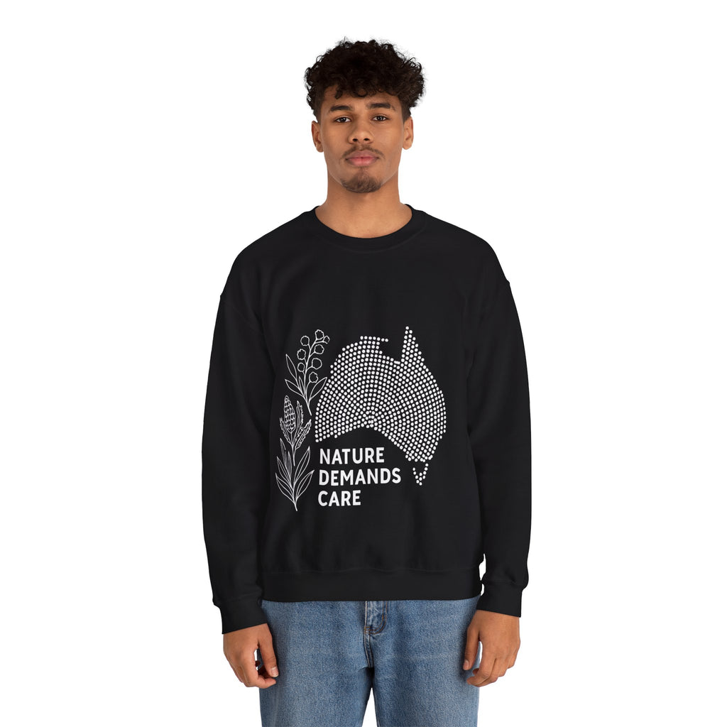 Nature Demands Care Unisex Crewneck Sweatshirt | Cozy Gift for Travelers, Fashion Lovers, Tasmania Souvenir, Comfortable Sweatshirt, [...]