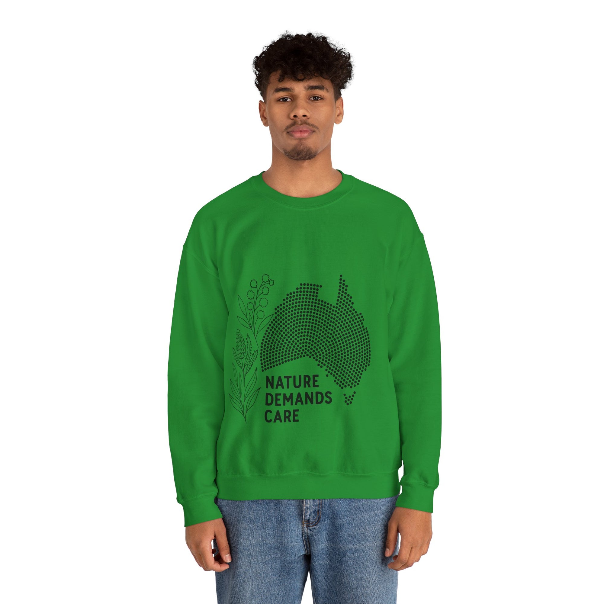 Nature Demands Care Unisex Crewneck Sweatshirt | Cozy Gift for Travelers, Fashion Lovers, Tasmania Souvenir, Comfortable Sweatshirt, [...]