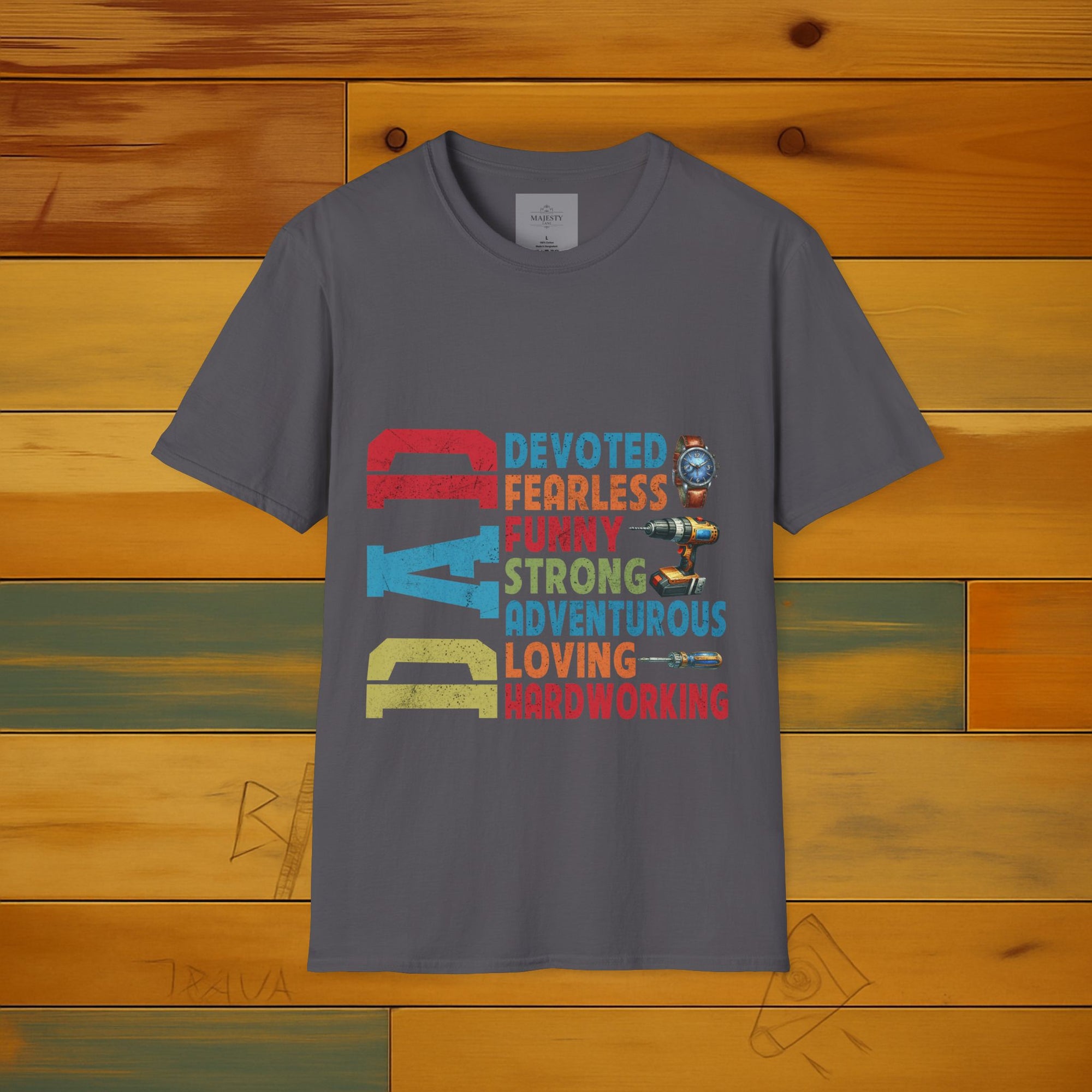 Dad Devoted Fearless..T-Shirt, Softstyle Tee