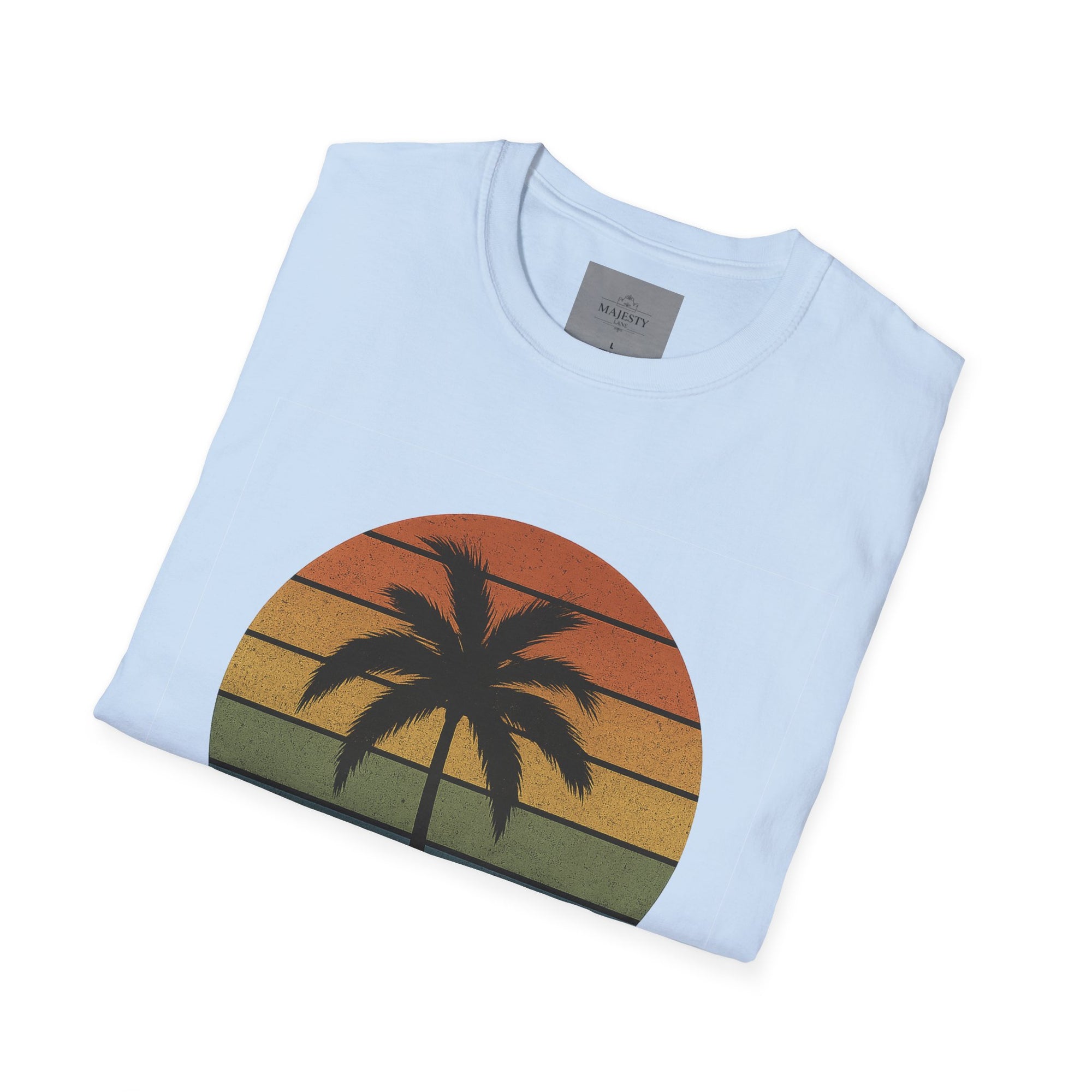 Sunset Palm Unisex T-Shirt, Softstyle Tee, Inspirational Shirt, Heartfelt Gift