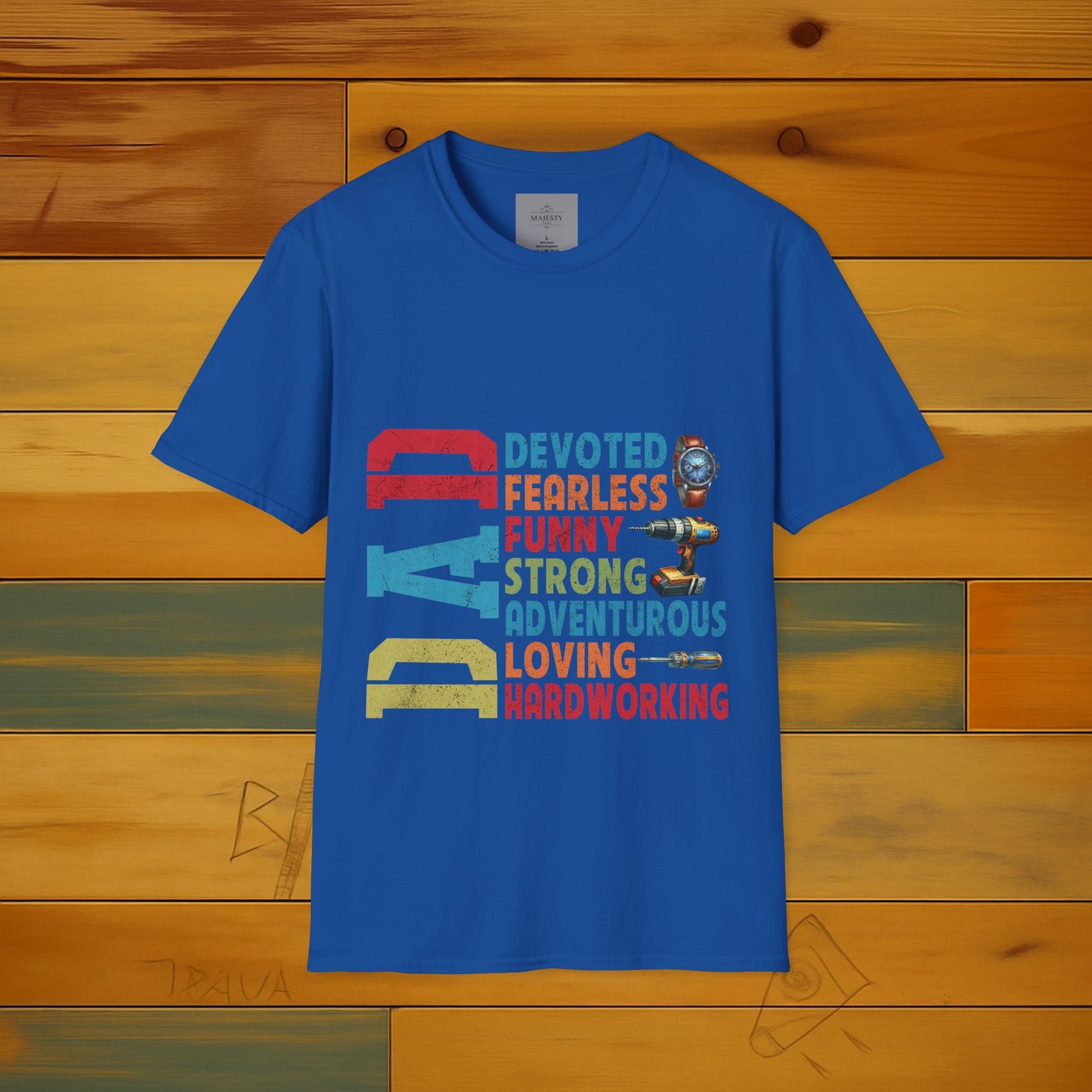 Dad Devoted Fearless..T-Shirt, Softstyle Tee