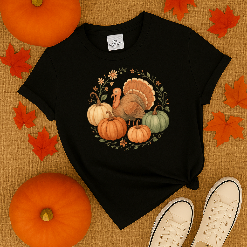Autumn Pumpkin Turkey T-Shirt