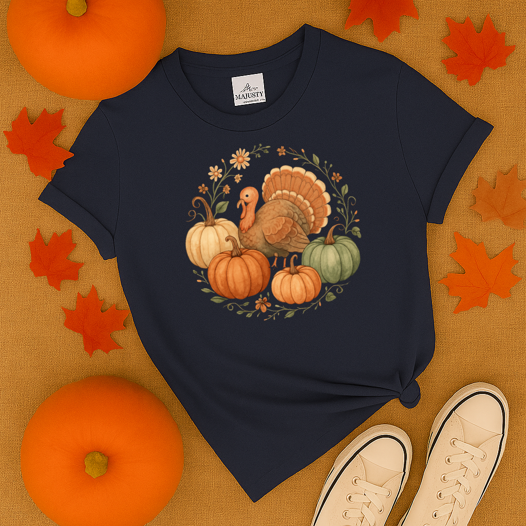 Autumn Pumpkin Turkey T-Shirt