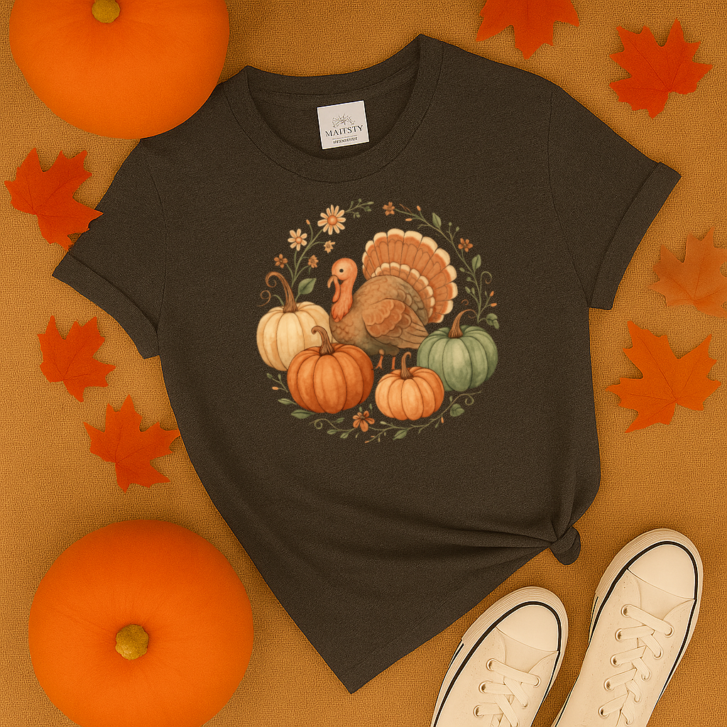 Autumn Pumpkin Turkey T-Shirt