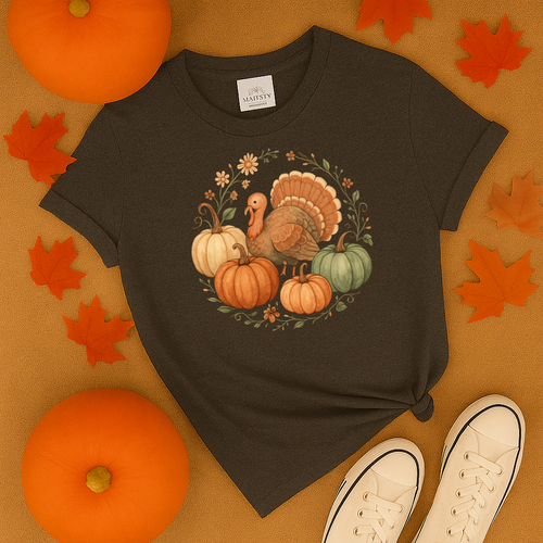 Autumn Pumpkin Turkey T-Shirt