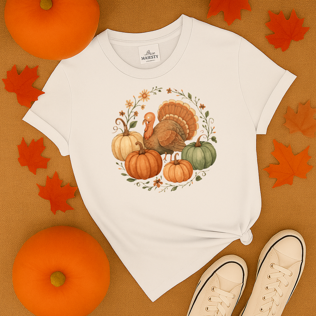 Autumn Pumpkin Turkey T-Shirt