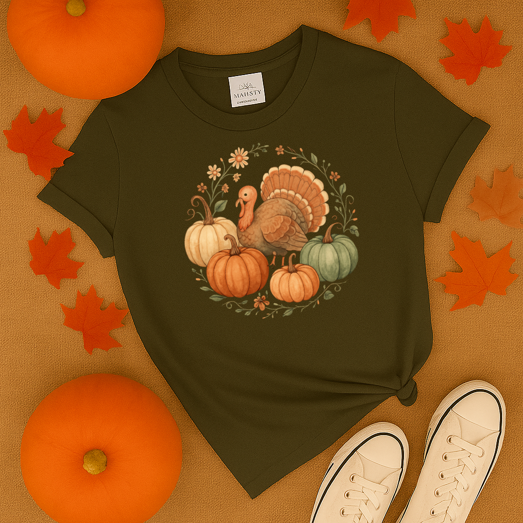 Autumn Pumpkin Turkey T-Shirt