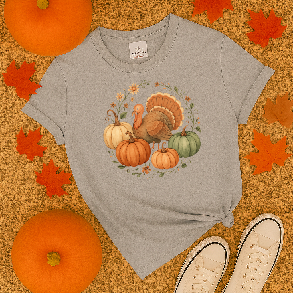 Autumn Pumpkin Turkey T-Shirt