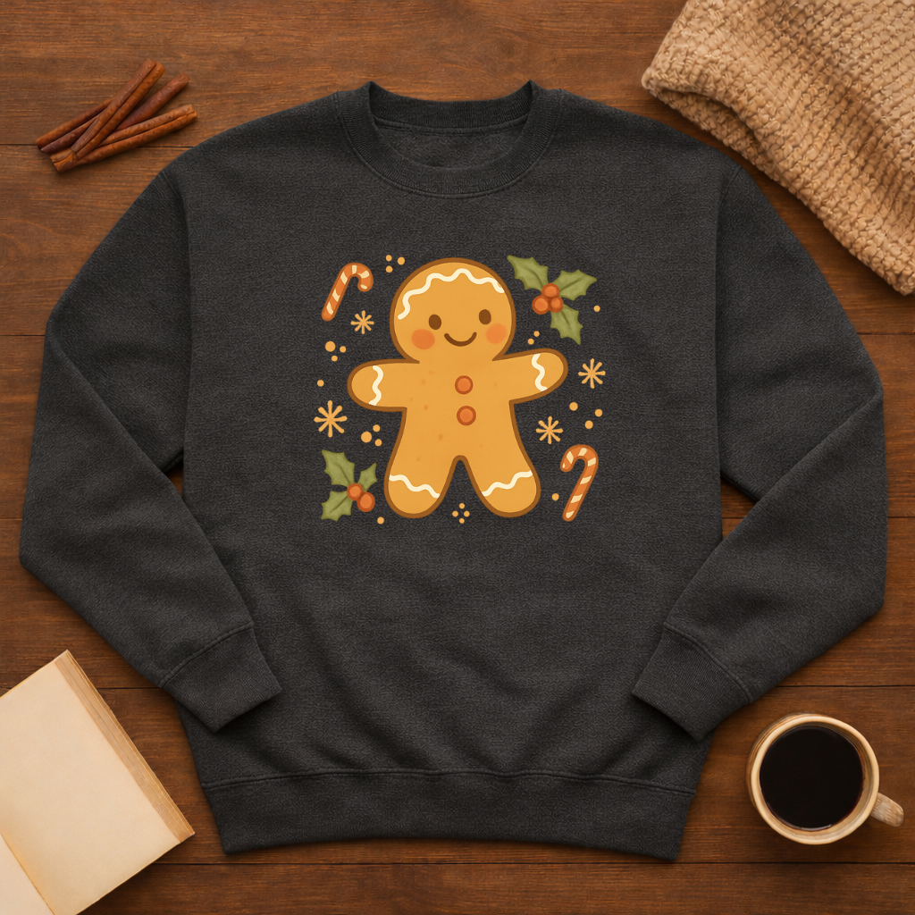 Gingerbread and Candy Cane Sweatshirt