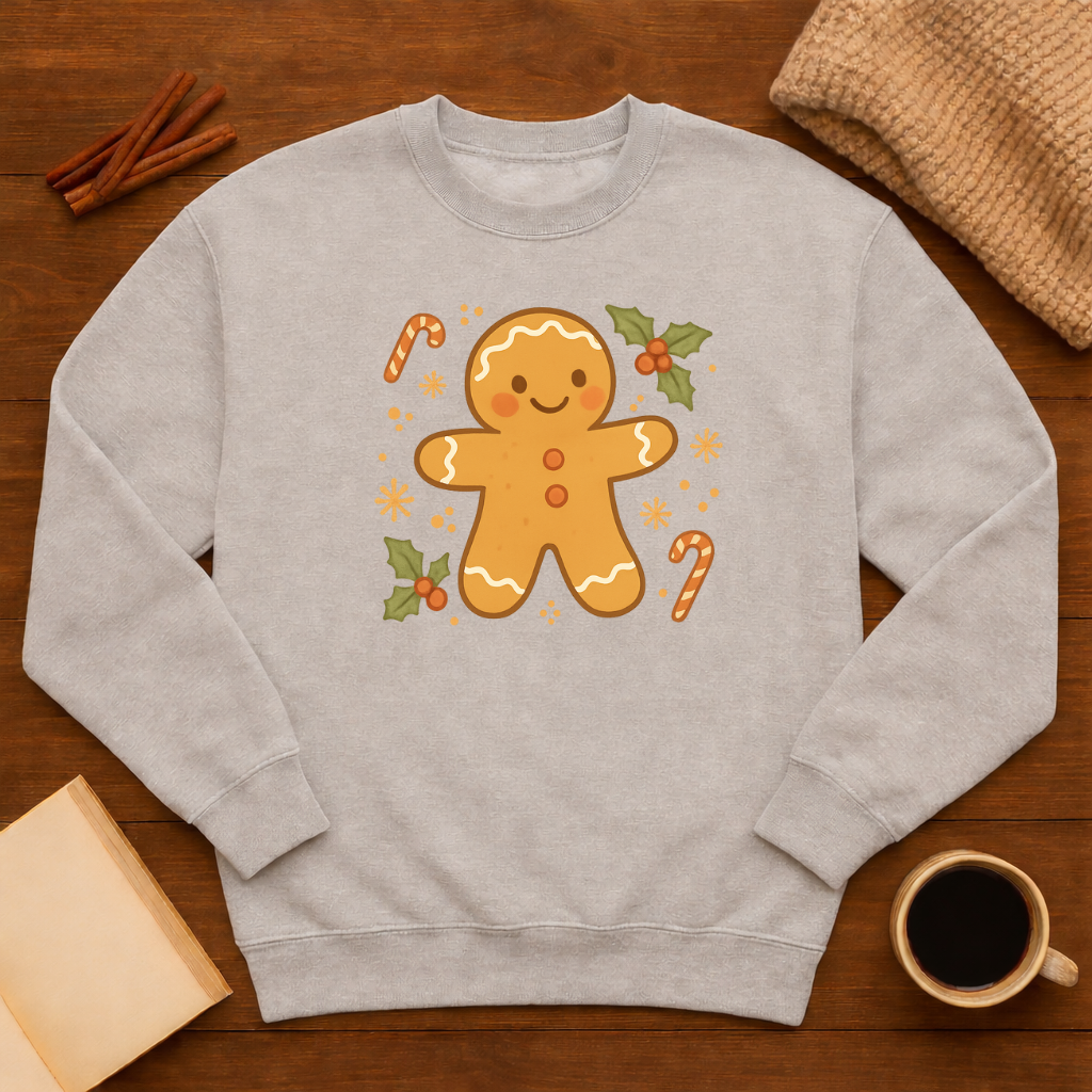 Gingerbread and Candy Cane Sweatshirt