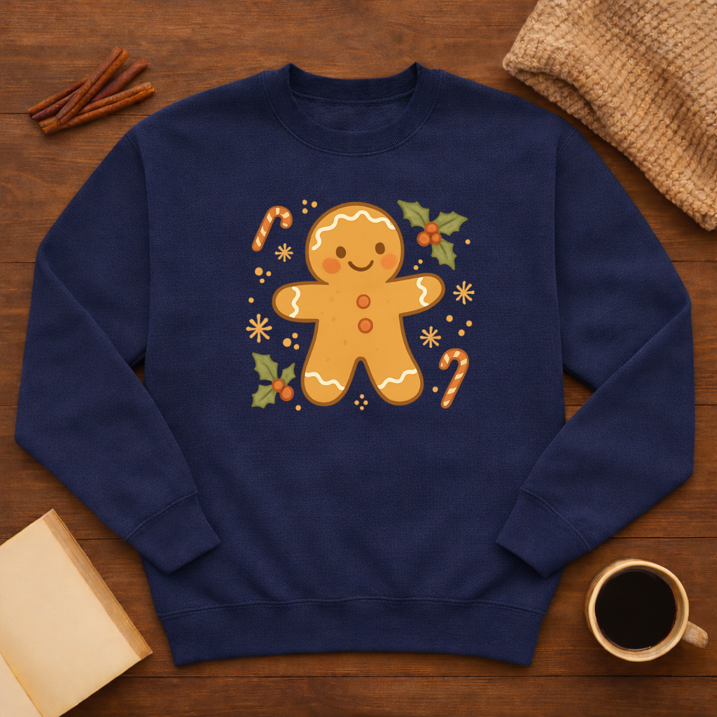 Gingerbread and Candy Cane Sweatshirt