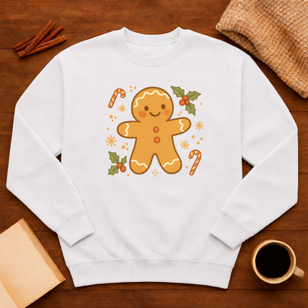 Gingerbread and Candy Cane Sweatshirt