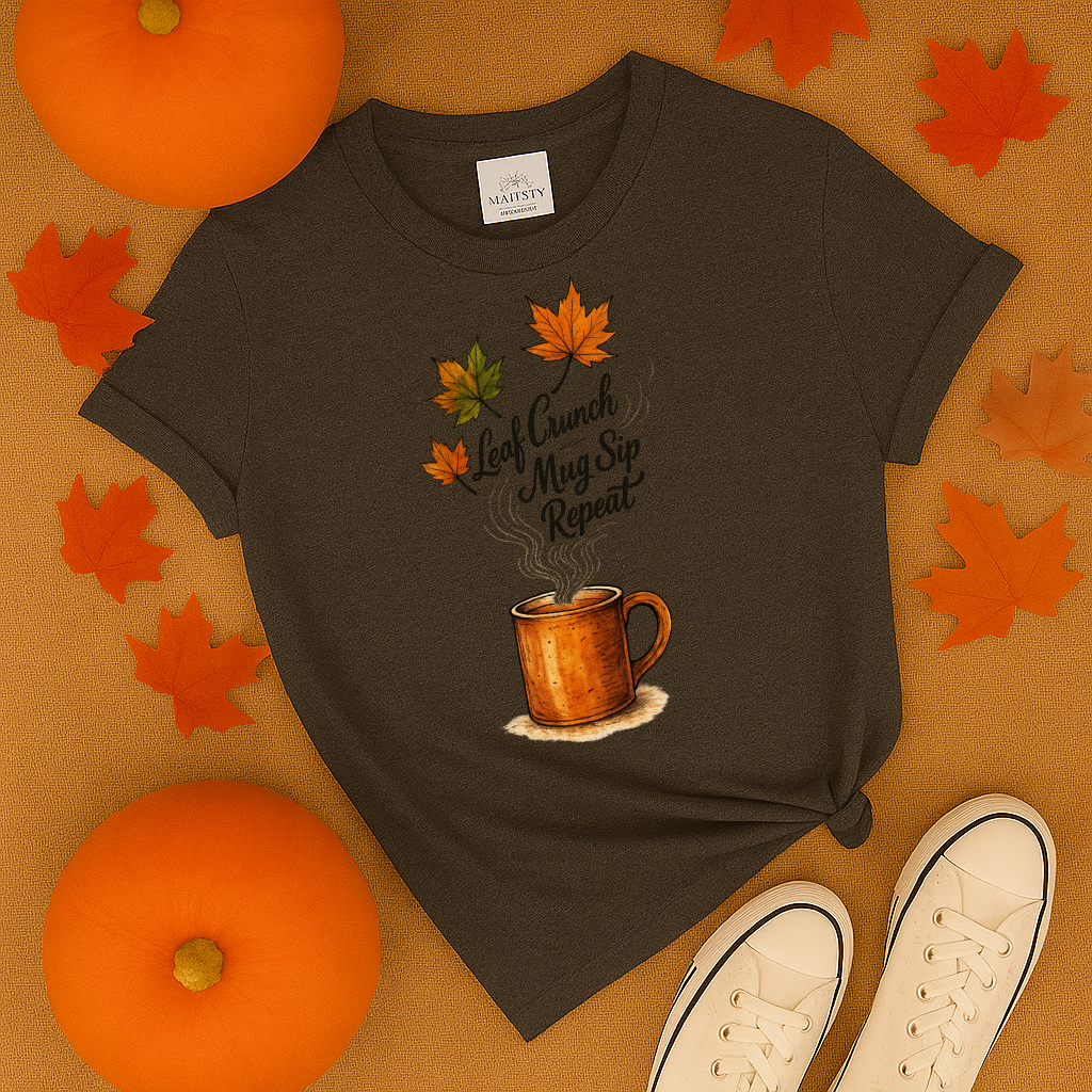 Leaf Crunch Mug Sip Repeat T-Shirt